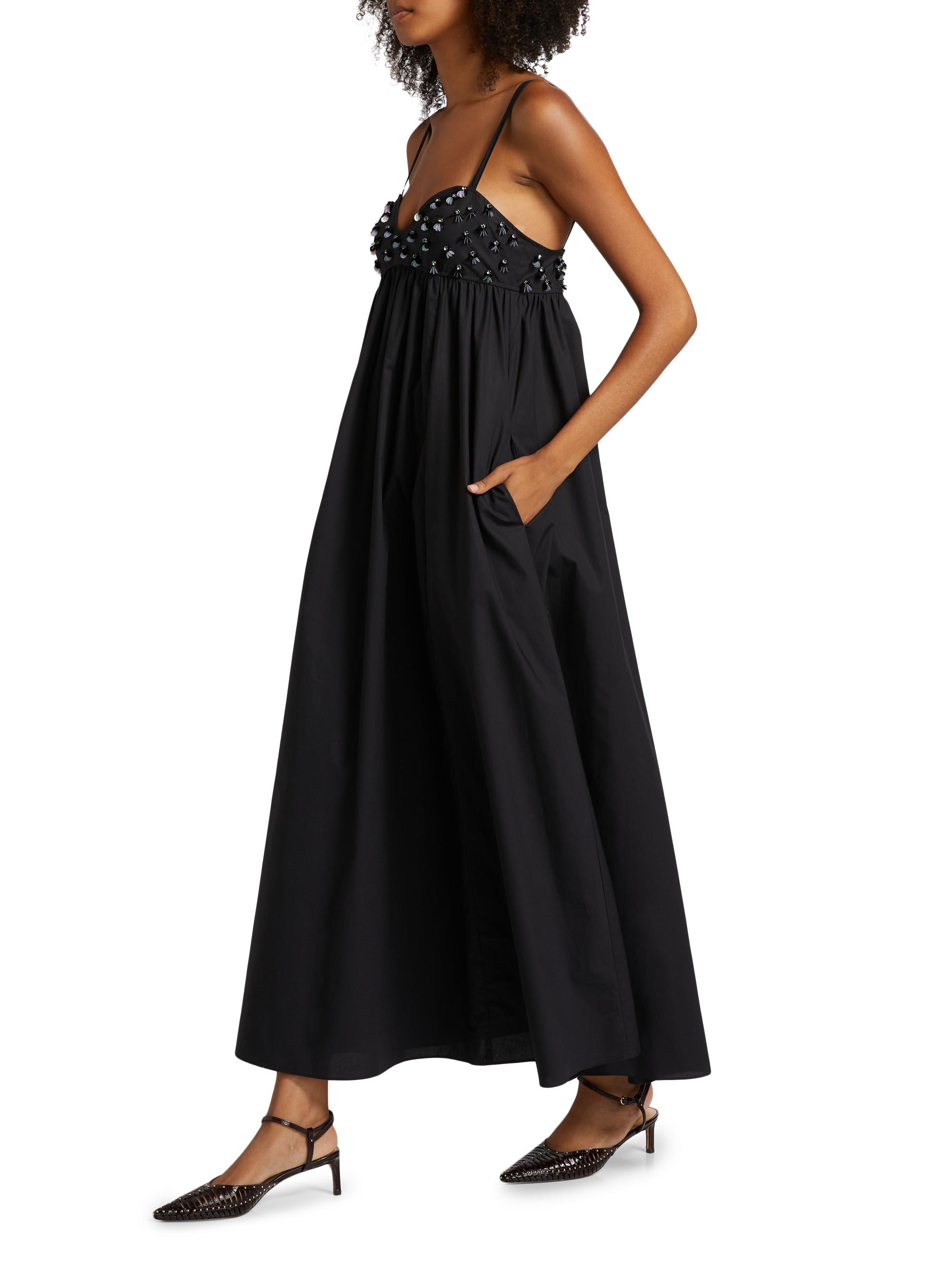 Ulla Johnson Harlan Beaded Cotton Maxi Dress | Saks Fifth Avenue