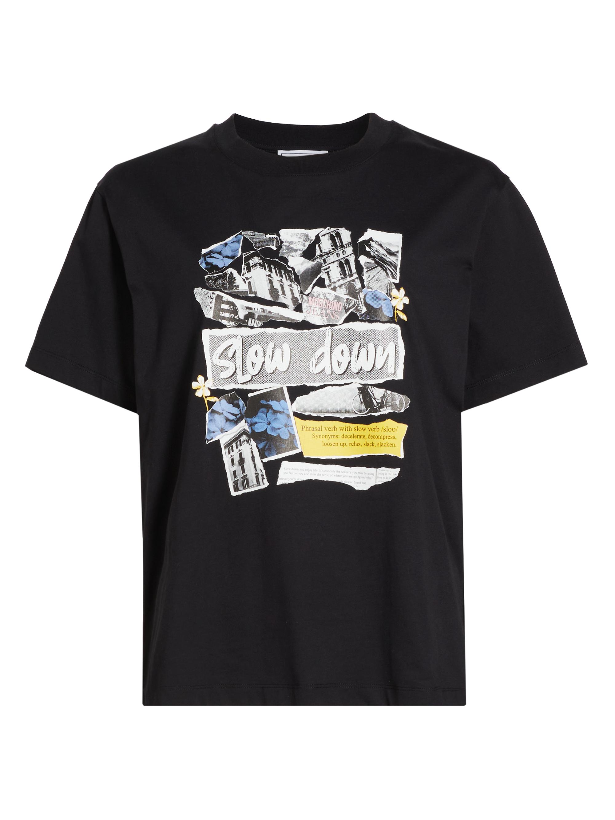 Moschino Jeans Women's Slow Down Archive T-Shirt - Multi Black