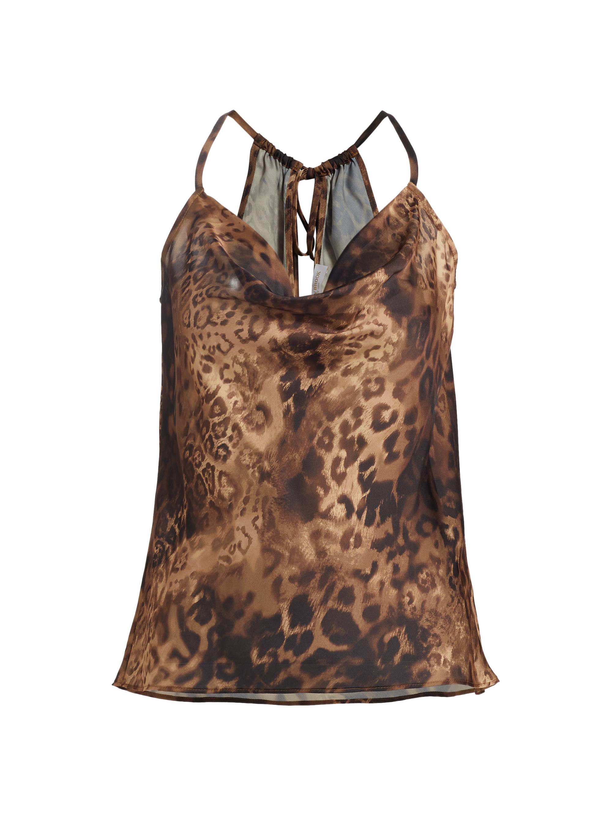 Ramy Brook Women's Yohana Leopard Cowlneck Sleeveless Top - Leopard