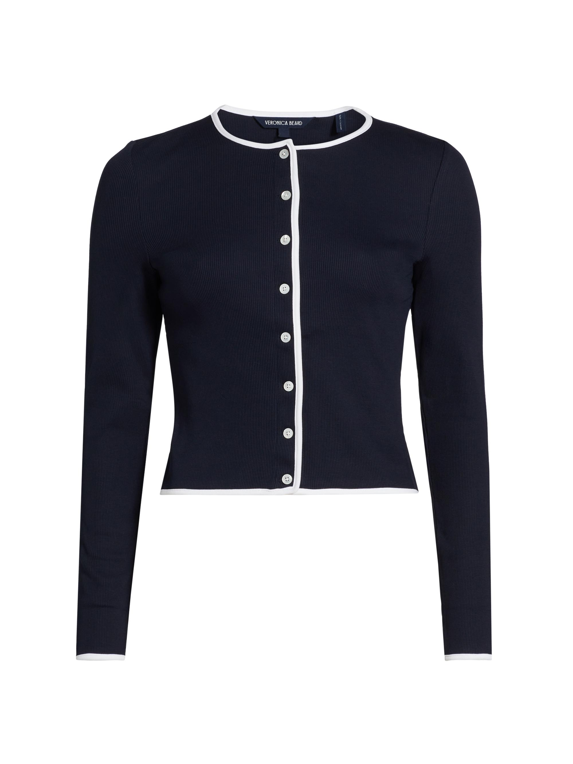 Veronica Beard Wilmer Stretch-Cotton Cardigan | Saks Fifth Avenue