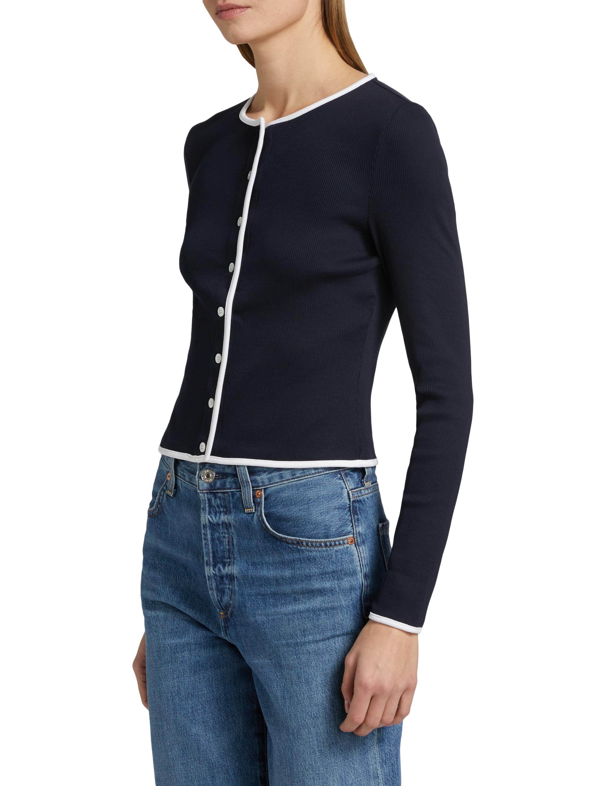 Veronica Beard Wilmer Stretch-Cotton Cardigan | Saks Fifth Avenue
