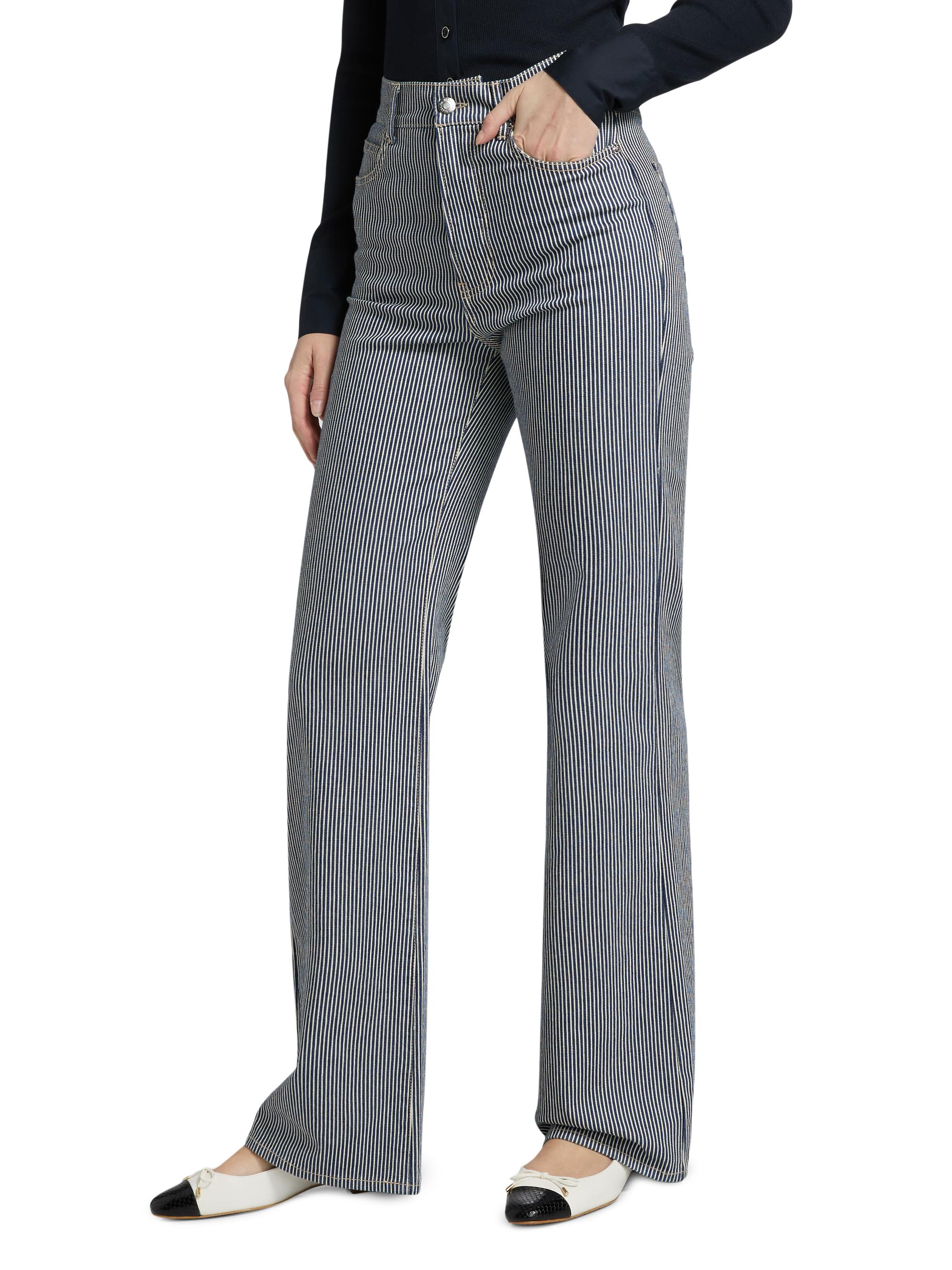 Veronica Beard Crosbie High-Rise Striped Jeans | Saks Fifth Avenue