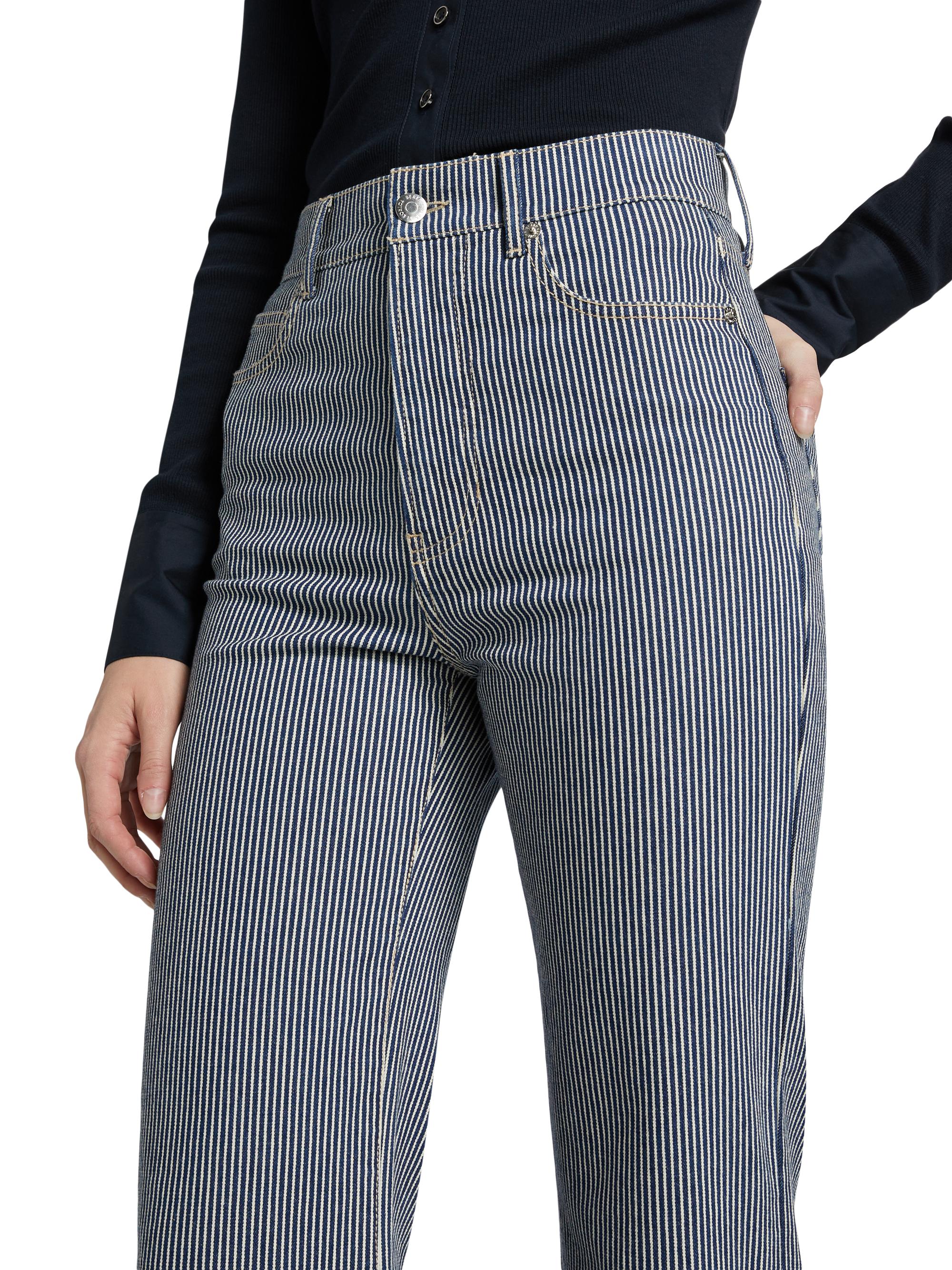 Veronica Beard Crosbie High-Rise Striped Jeans | Saks Fifth Avenue