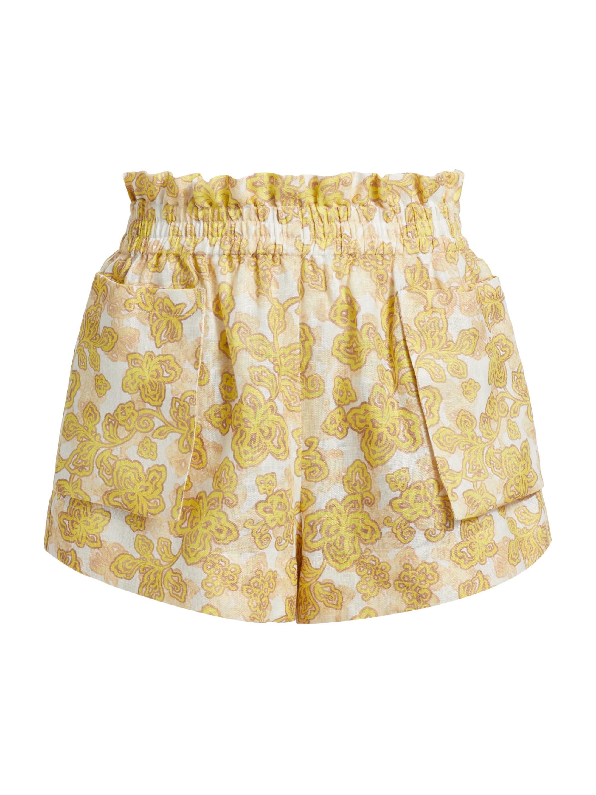 Hevron Women's Mira Floral Shorts - Cliffside Yellow