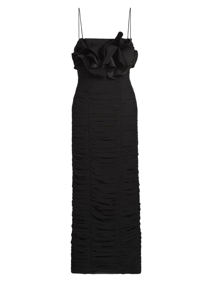 Acler ★ Walsworth Sleeveless Rosette Gathered Midi Dress Acler Walsworth Sleeveless Rosette Fitted Midi Dress In