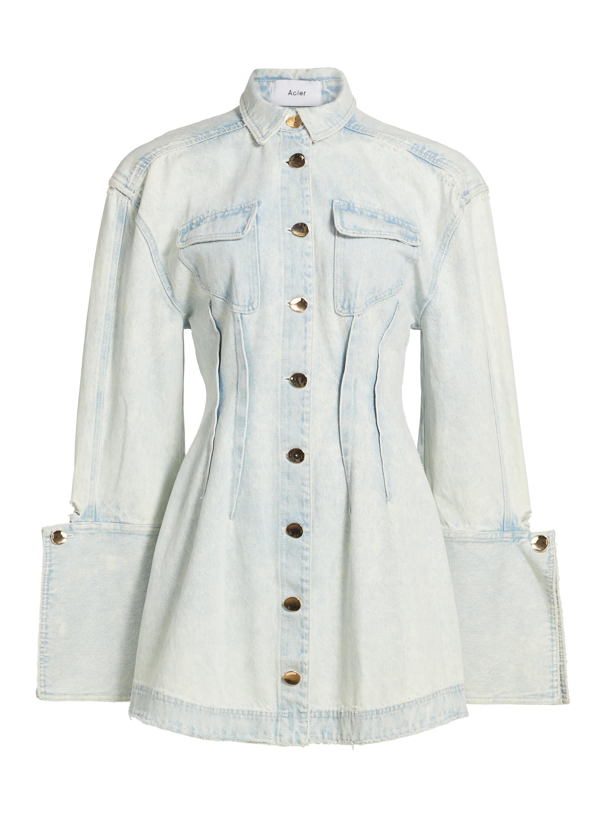 Acler Women's Dales Denim Minidress - Ice Blue