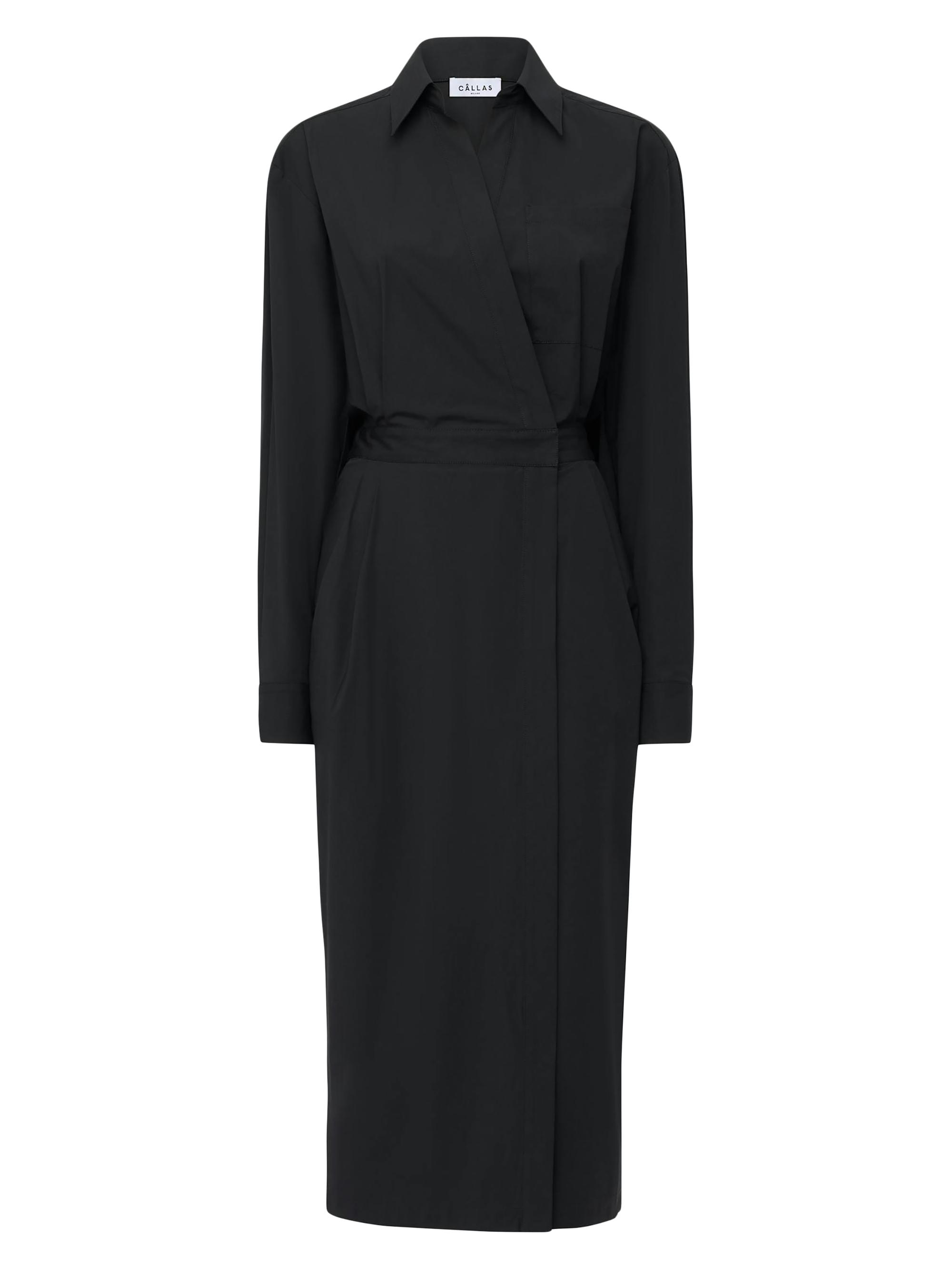 Callas Milano Women's Jax Long Sleeve Wrapped Shirtdress - Beige