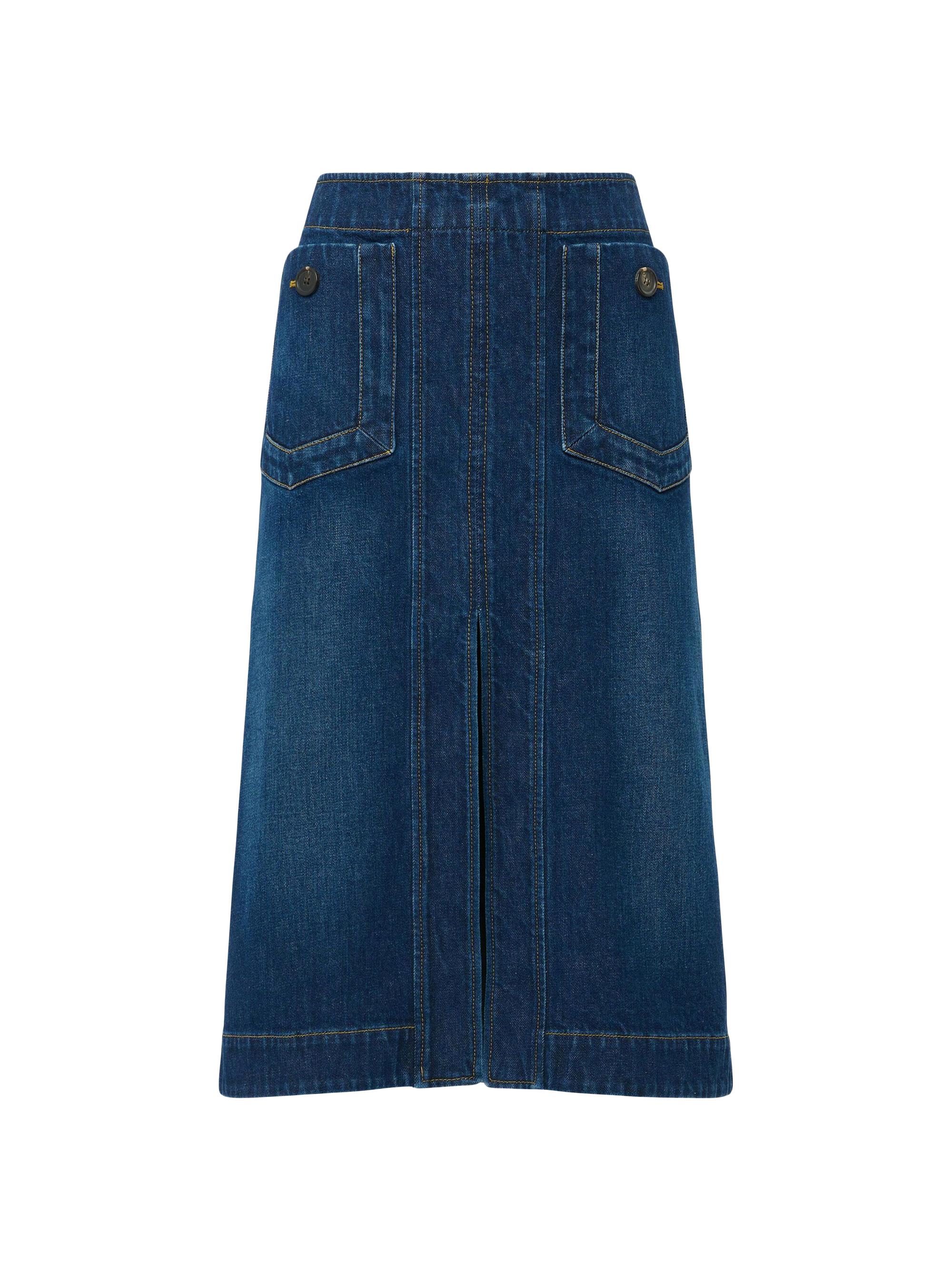 Callas Milano Women's Fernanda Stretch Denim Skirt - Dark Indigo