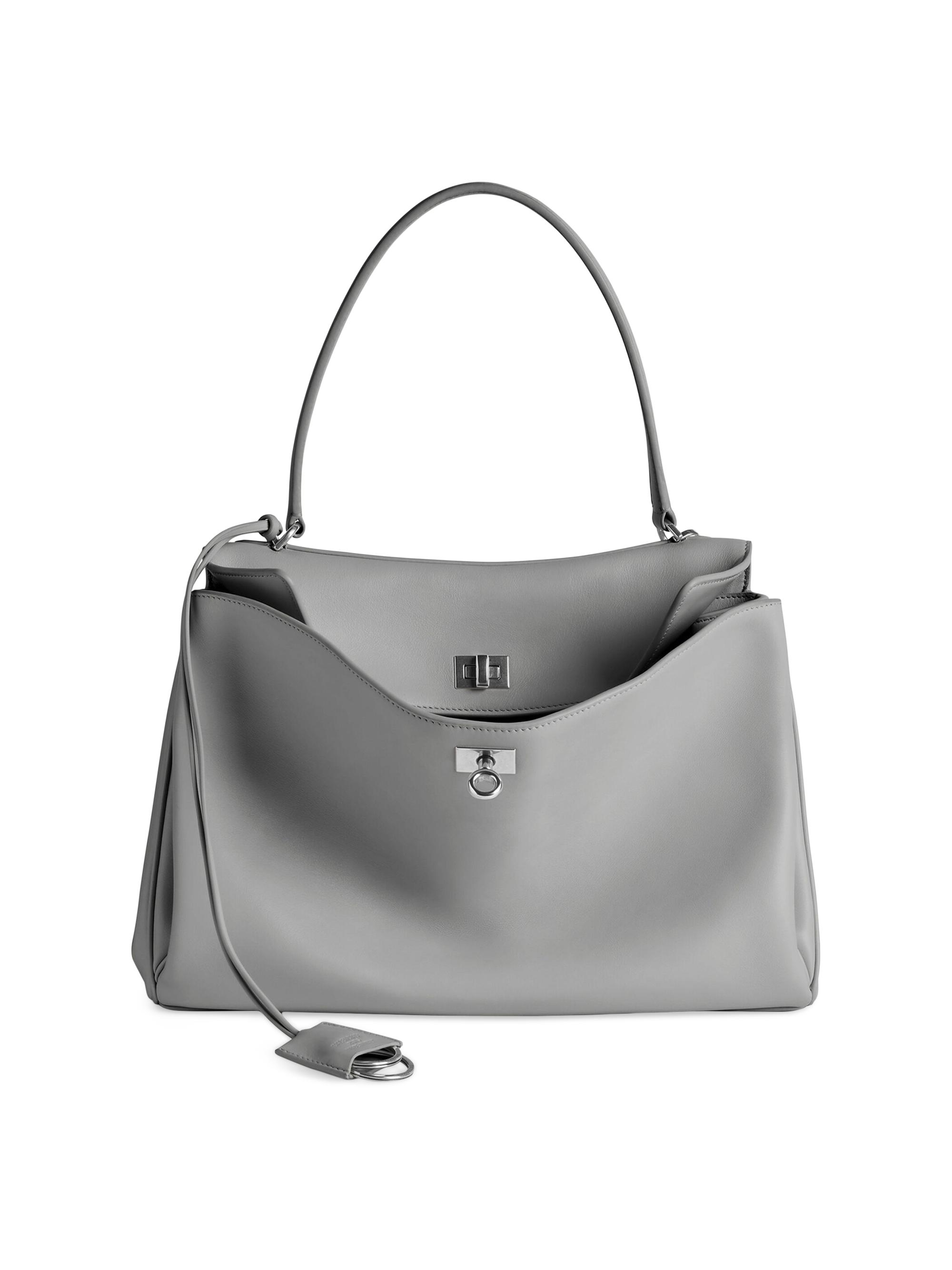 Balenciaga Women's Rodeo  Handbag - Cloud Grey Silver