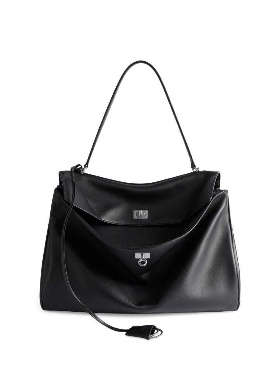 【関税&送料込】Balenciaga Black Leather Small Rodeo Handbag Women's Rodeo Handbag Small in Black | Balenciaga US