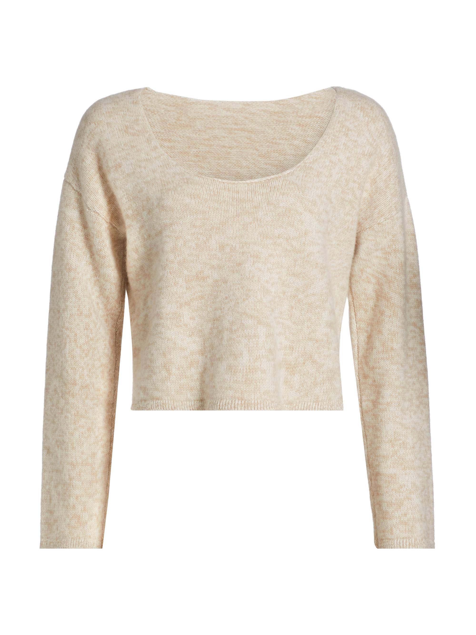 Naadam Women's Marled Cashmere Scoopneck Sweater - Dusty Oatmeal