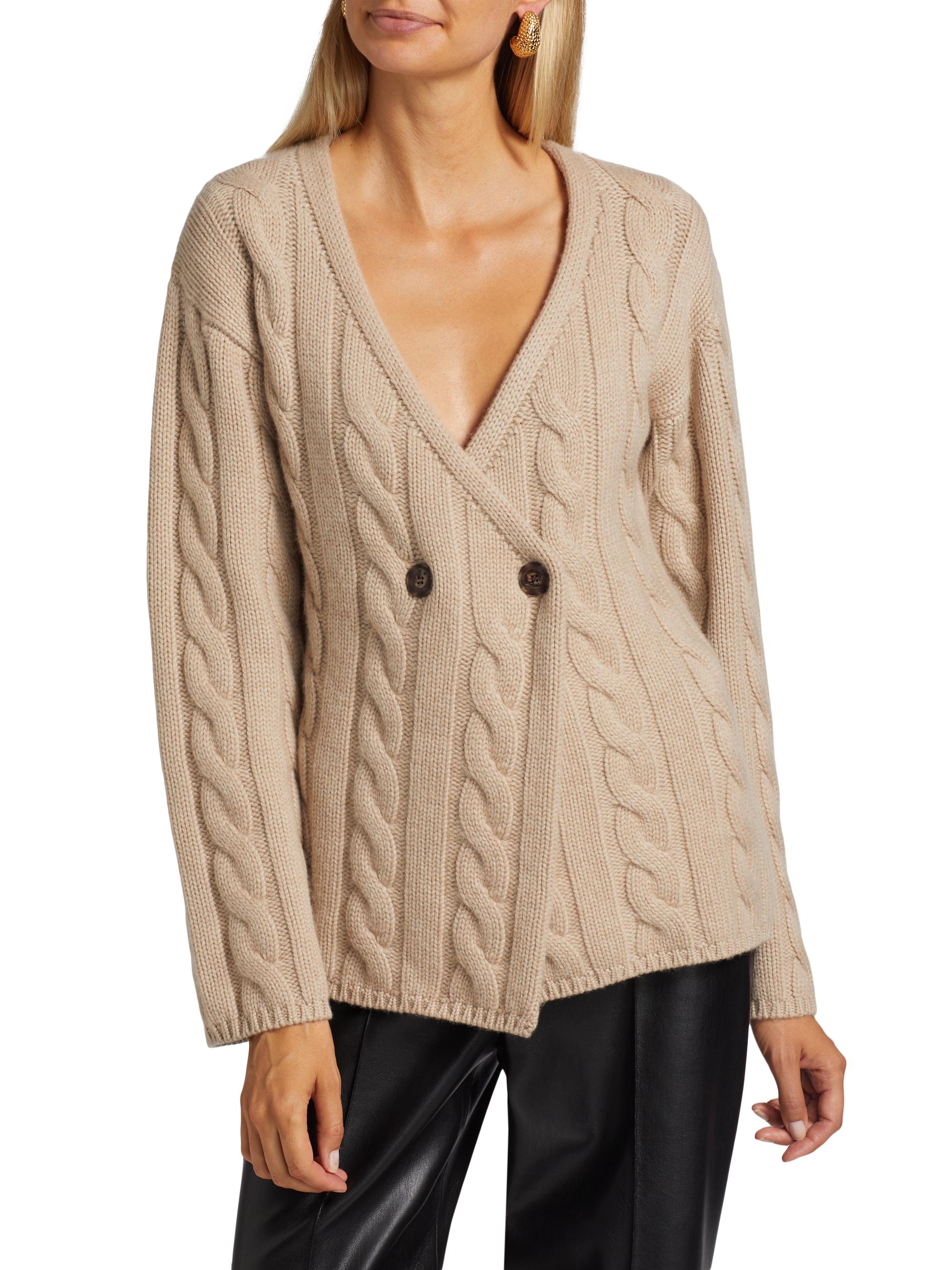 Naadam Cable-Knit Double-Breasted Cardigan | Saks Fifth Avenue
