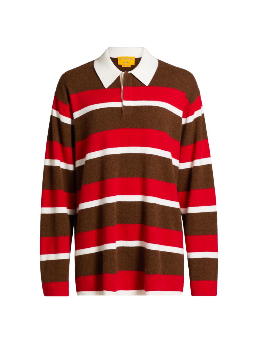 Guest in Residence Striped Cashmere Rugby Sweater | Saks Fifth Avenue