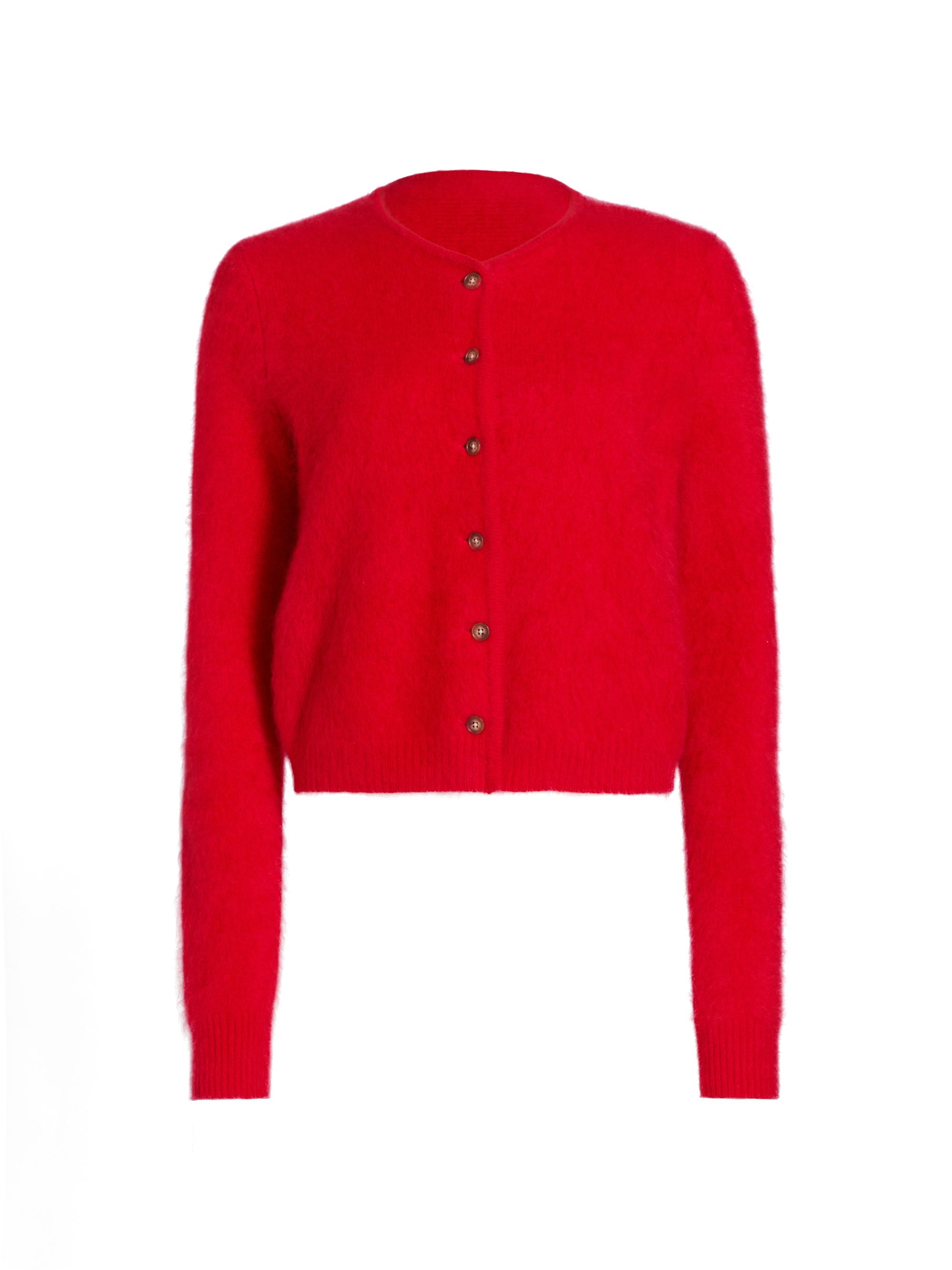 THETOÉ Westminster Shaggy Cardigan red Westminster Shaggy Cardigan – THE TOÉ
