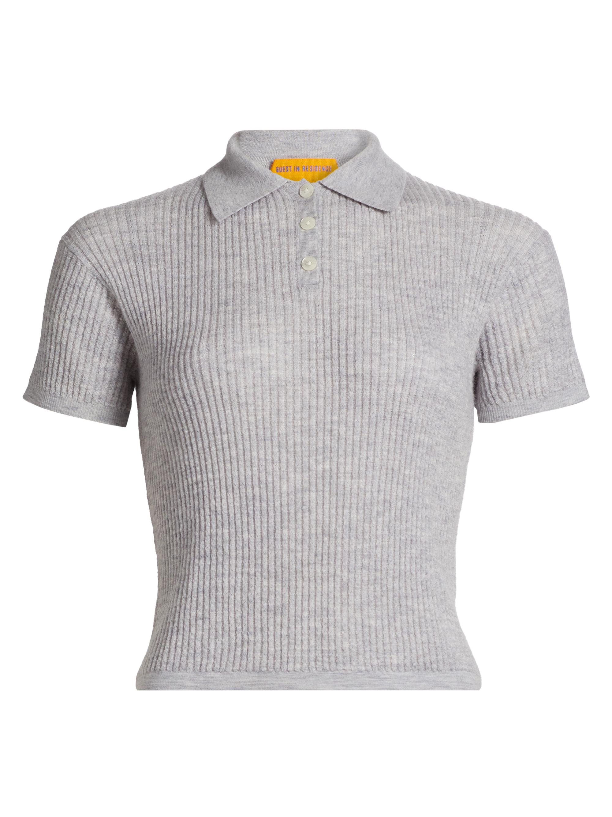Guest in Residence Shrunken Cashmere Long-Sleeve Polo Shirt | Saks