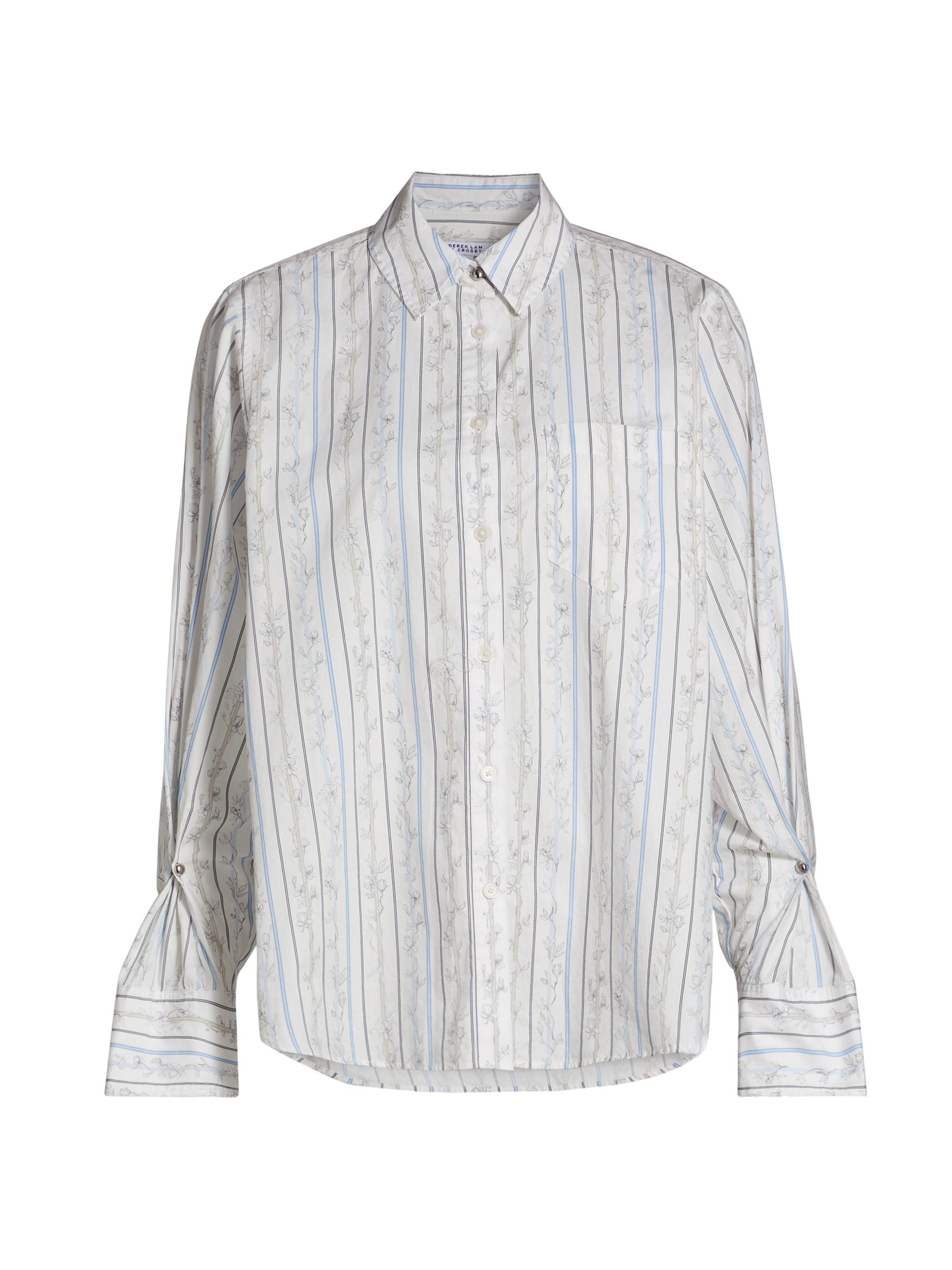 Derek Lam 10 Crosby Wesley Floral Stripe Shirt | Saks Fifth Avenue