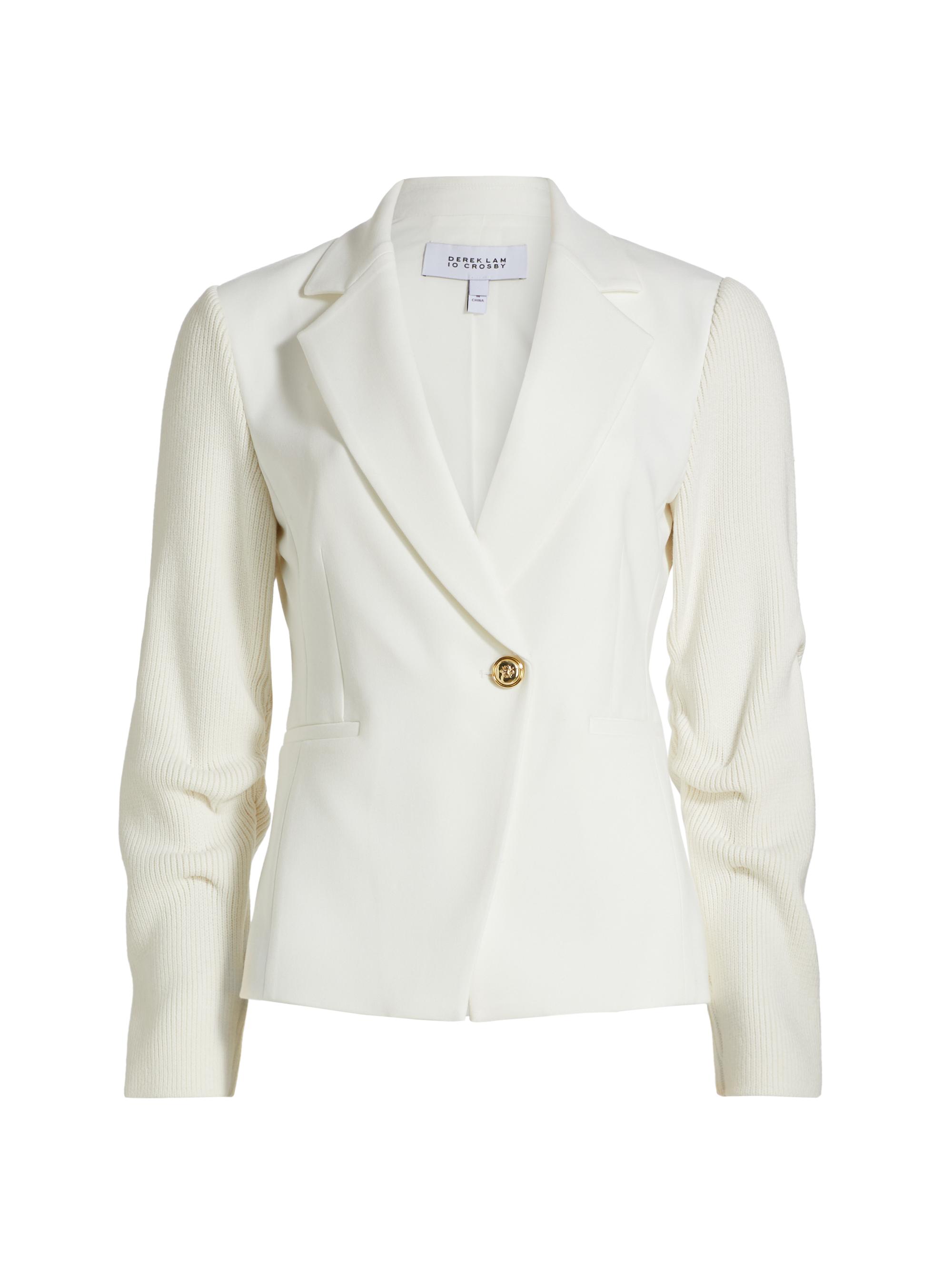 Derek Lam 10 Crosby Flora Mixed-Media Jacket | Saks Fifth Avenue