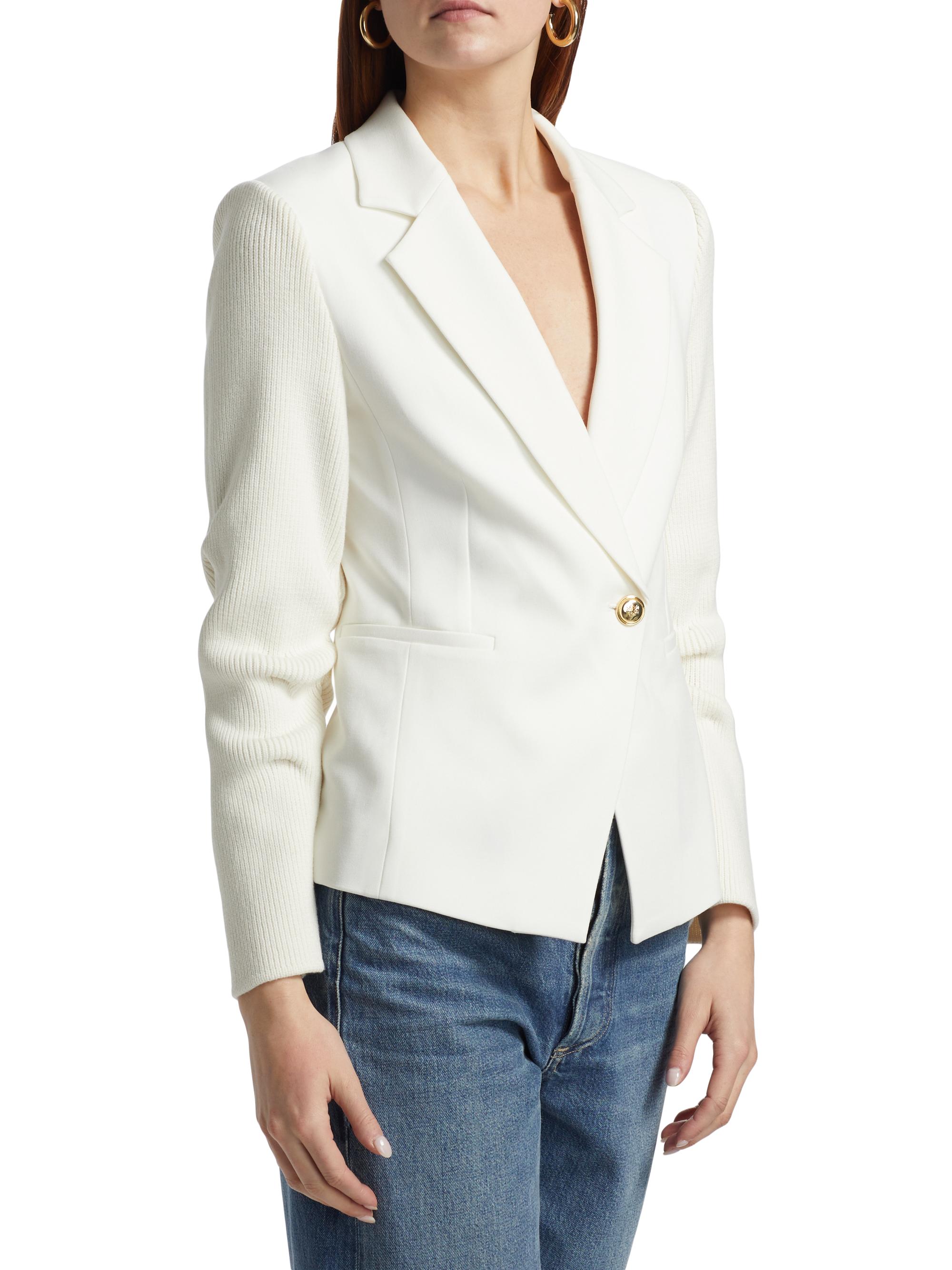 Derek Lam 10 Crosby Flora Mixed-Media Jacket | Saks Fifth Avenue