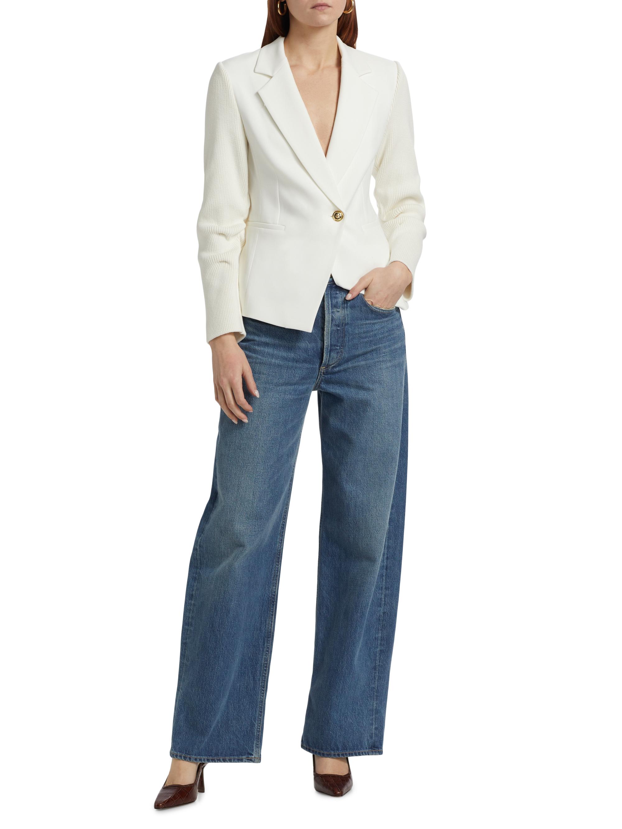 Derek Lam 10 Crosby Flora Mixed-Media Jacket | Saks Fifth Avenue