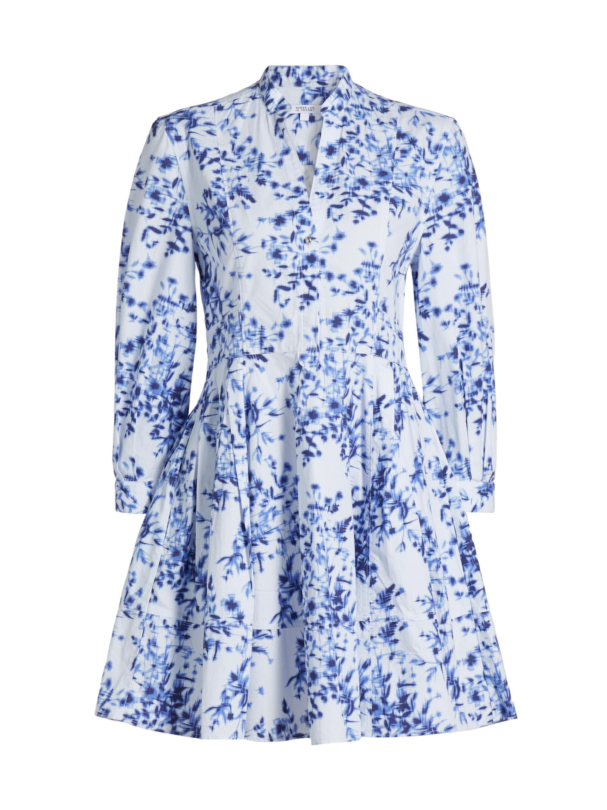 Derek Lam 10 Crosby Women's Jessica Floral Cotton Minidress - Cornflower Multi