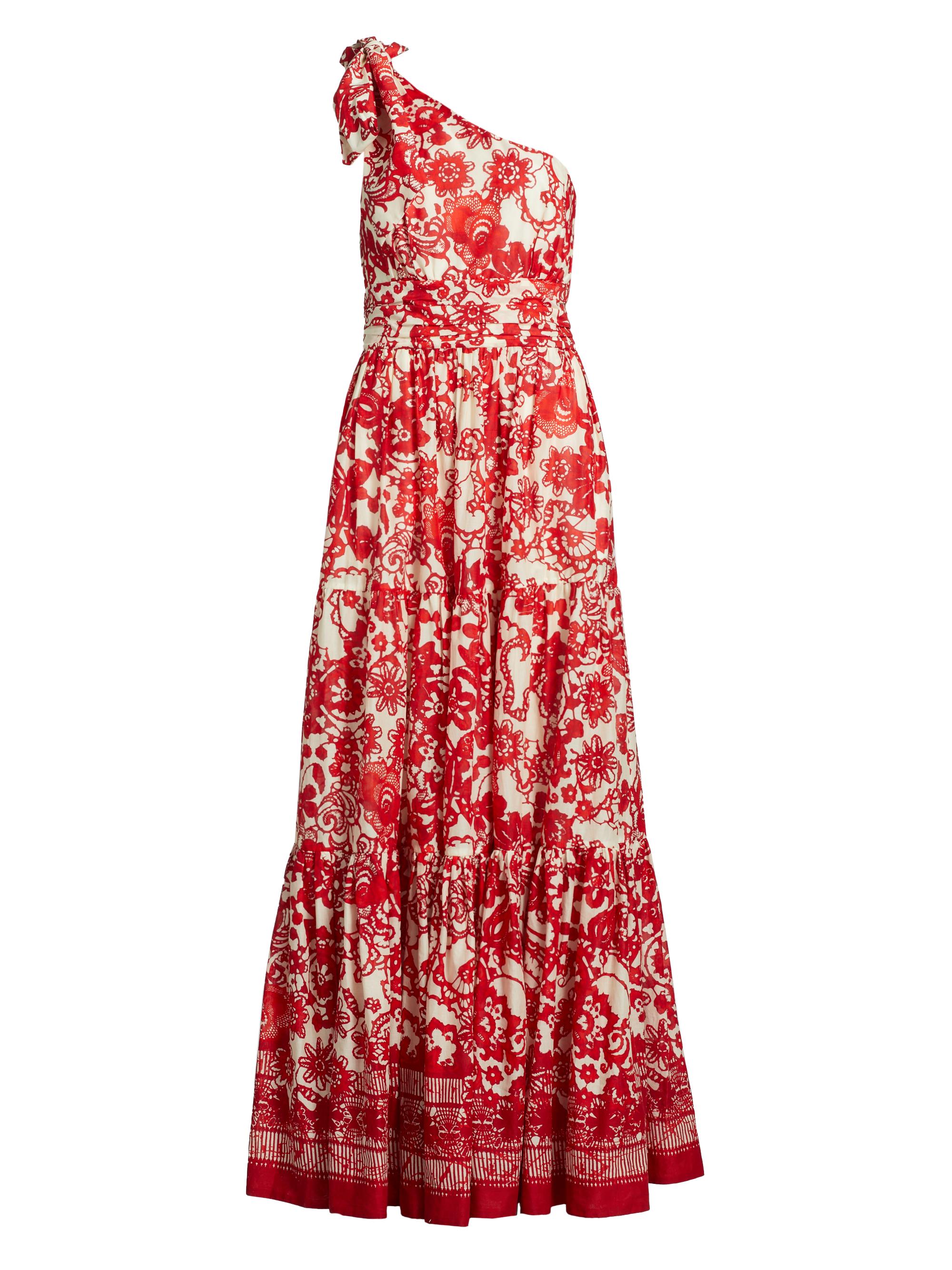 Cara Cara Women's Mattera Floral Cotton Maxi Dress - Dentelle Coral