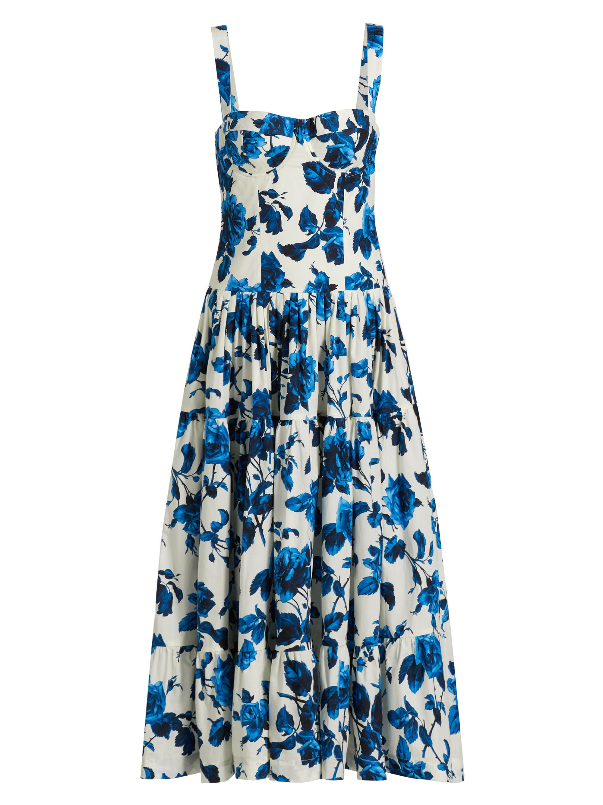 Cara Cara Women's Santiago Floral Tailored Midi-Dress - Altha Flora Stone