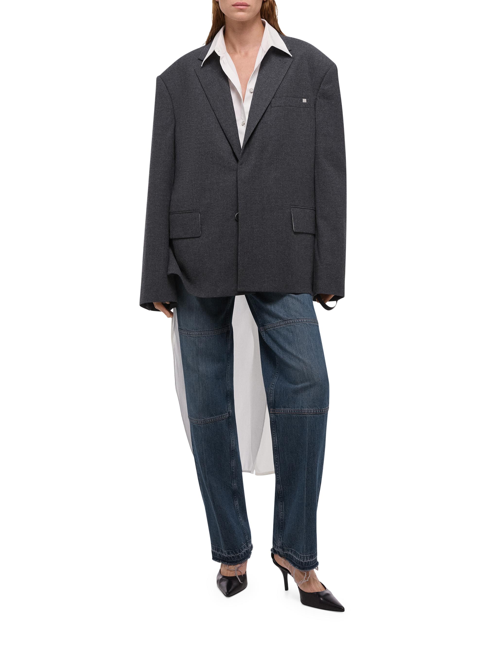 Helmut Lang Driver Boxy Wool-Blend Blazer | Saks Fifth Avenue