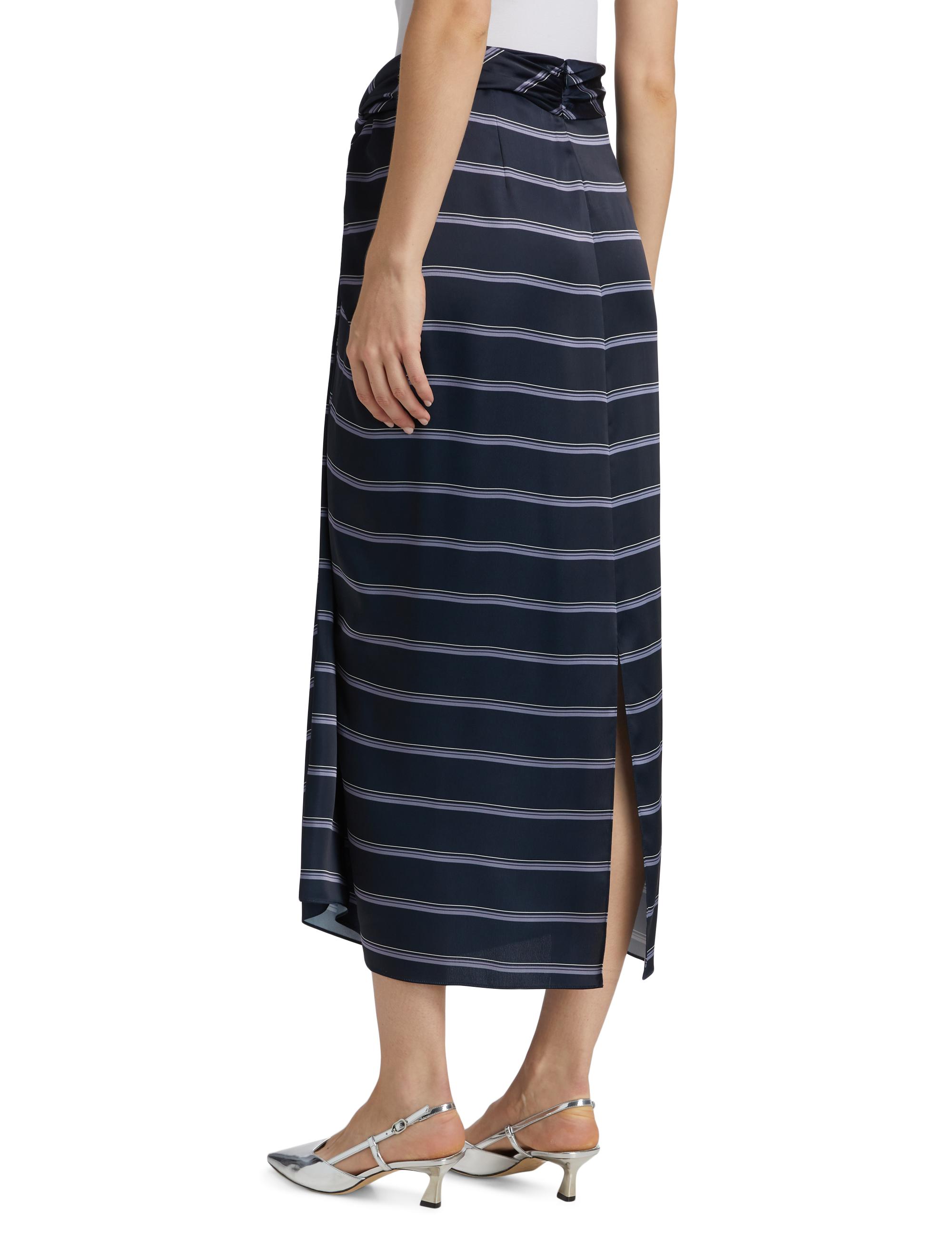 Vince Rugby Stripe Gathered Skirt | Saks Fifth Avenue
