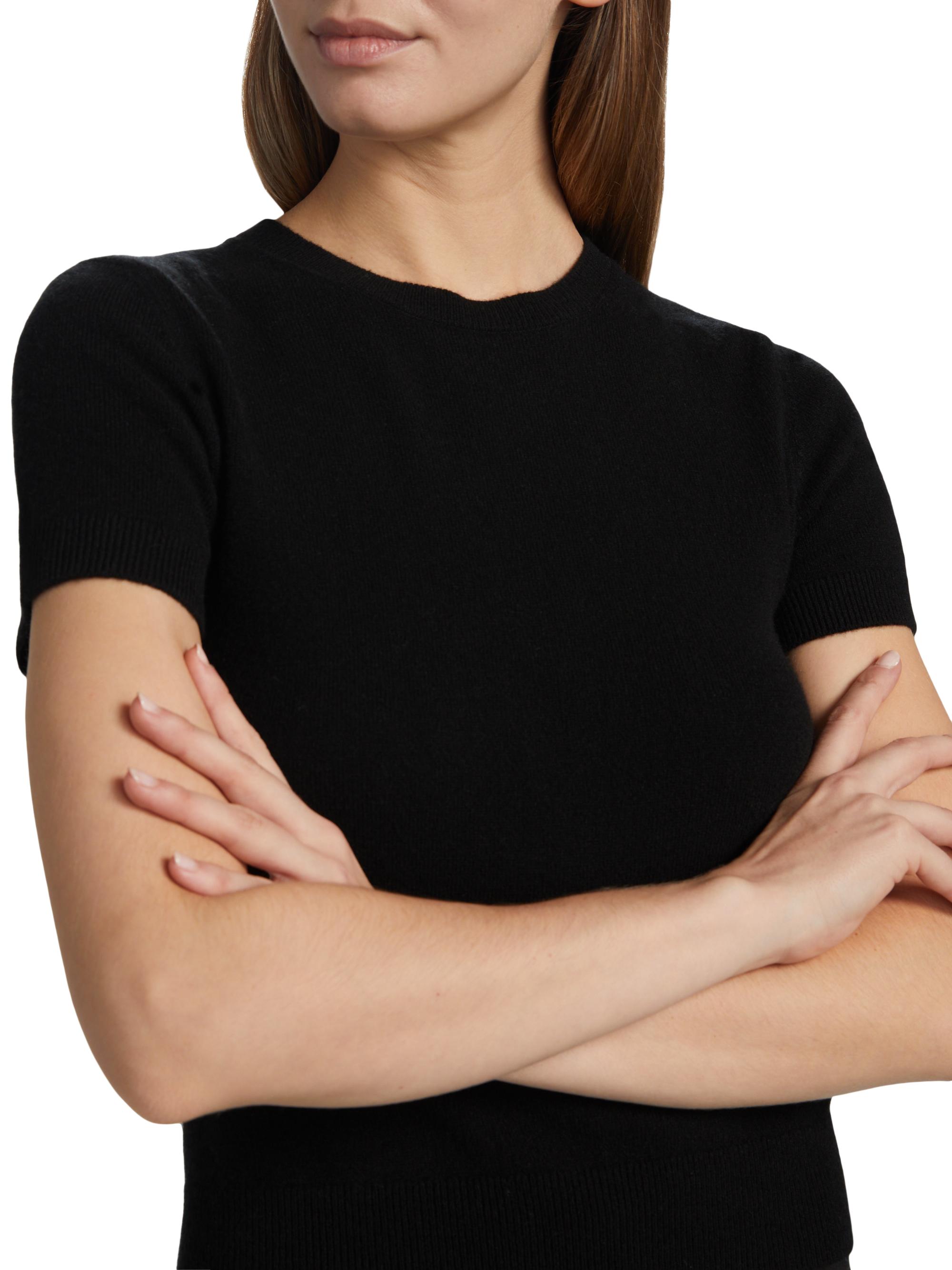 Vince Wool & Cashmere Short-Sleeve Sweater | Saks Fifth Avenue