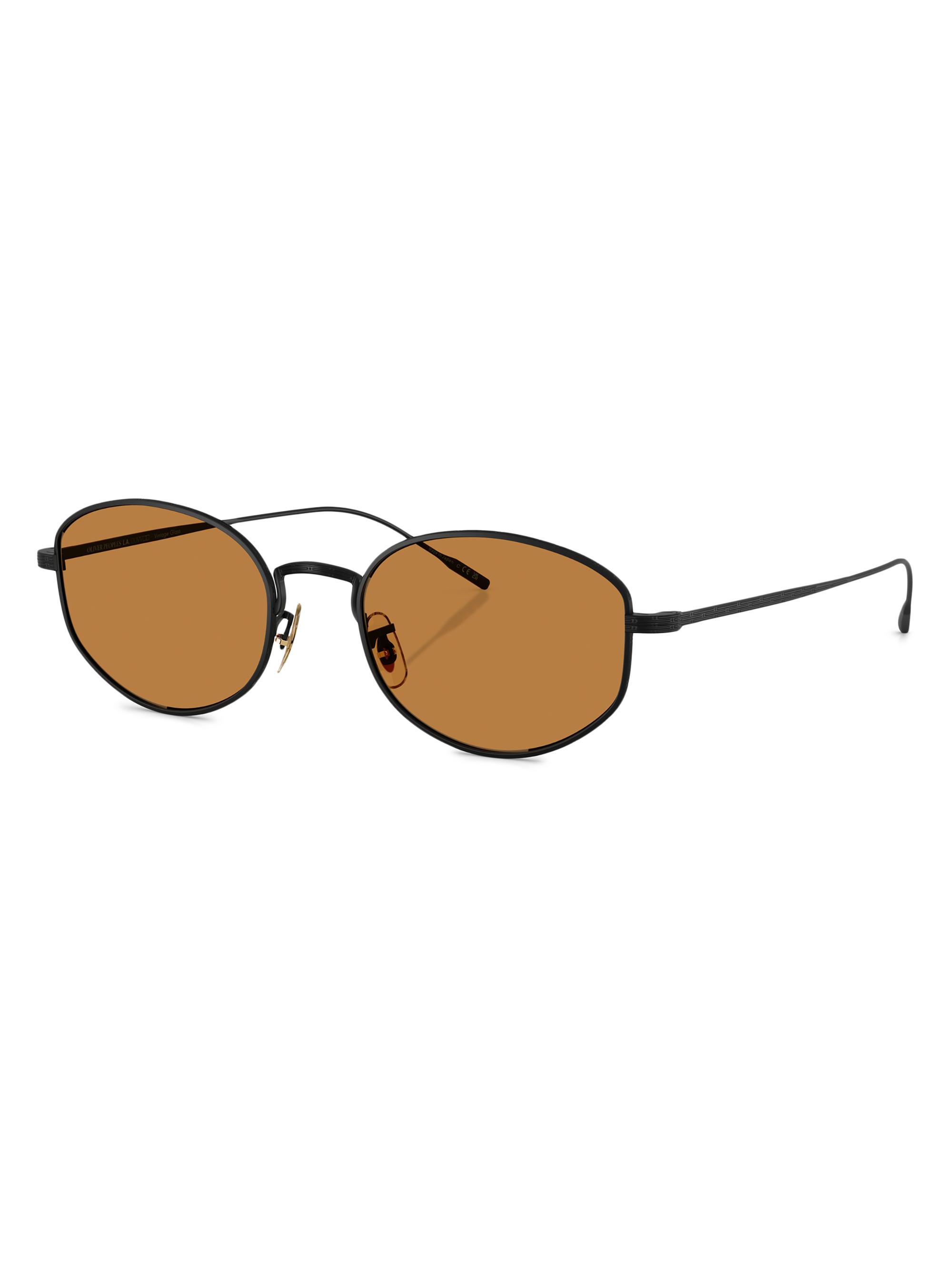 Oliver Peoples Men's Dresner 51MM Oval Sunglasses - Matte Black