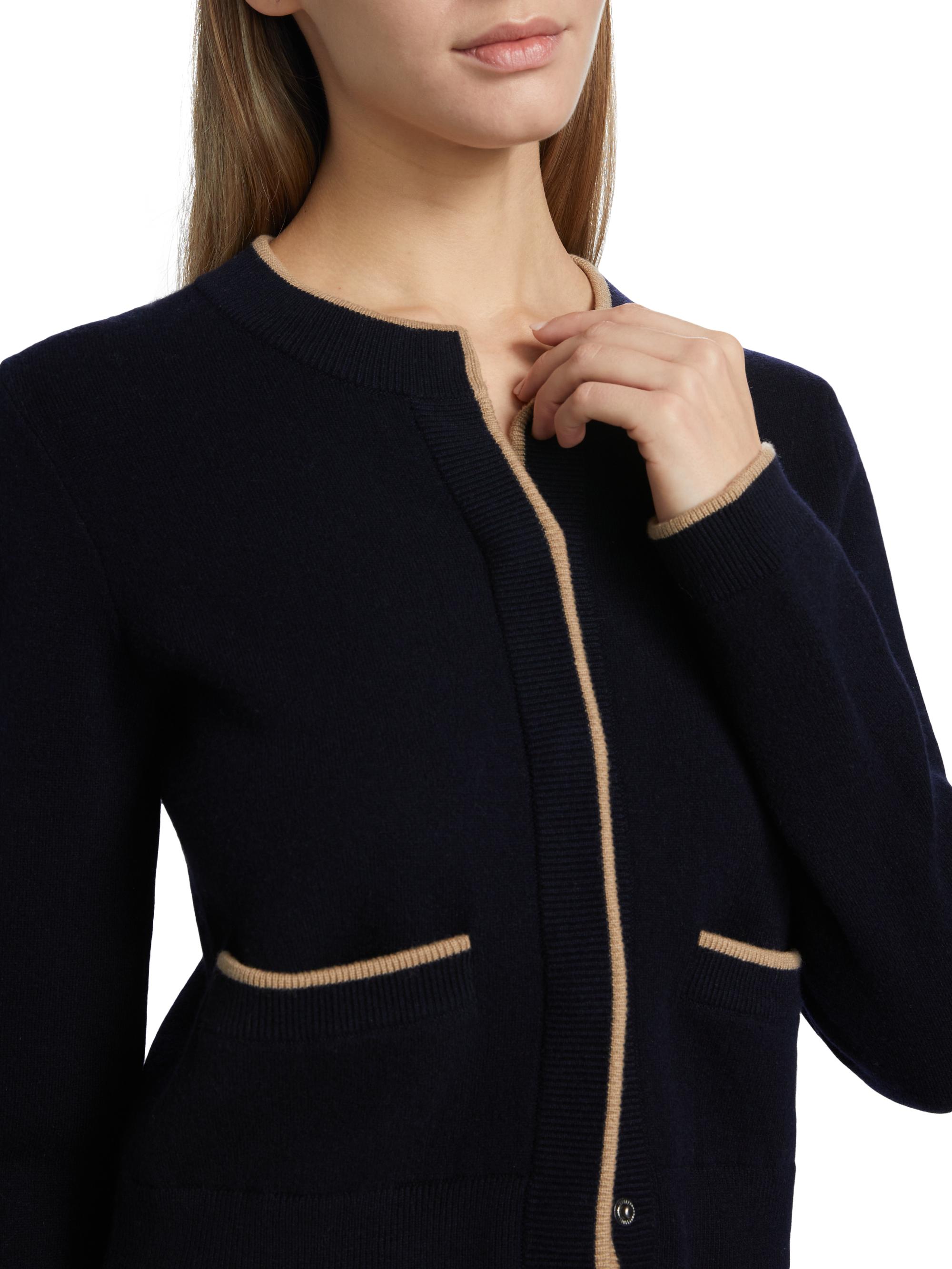 Vince Contrast Tipped Snap Cardigan | Saks Fifth Avenue