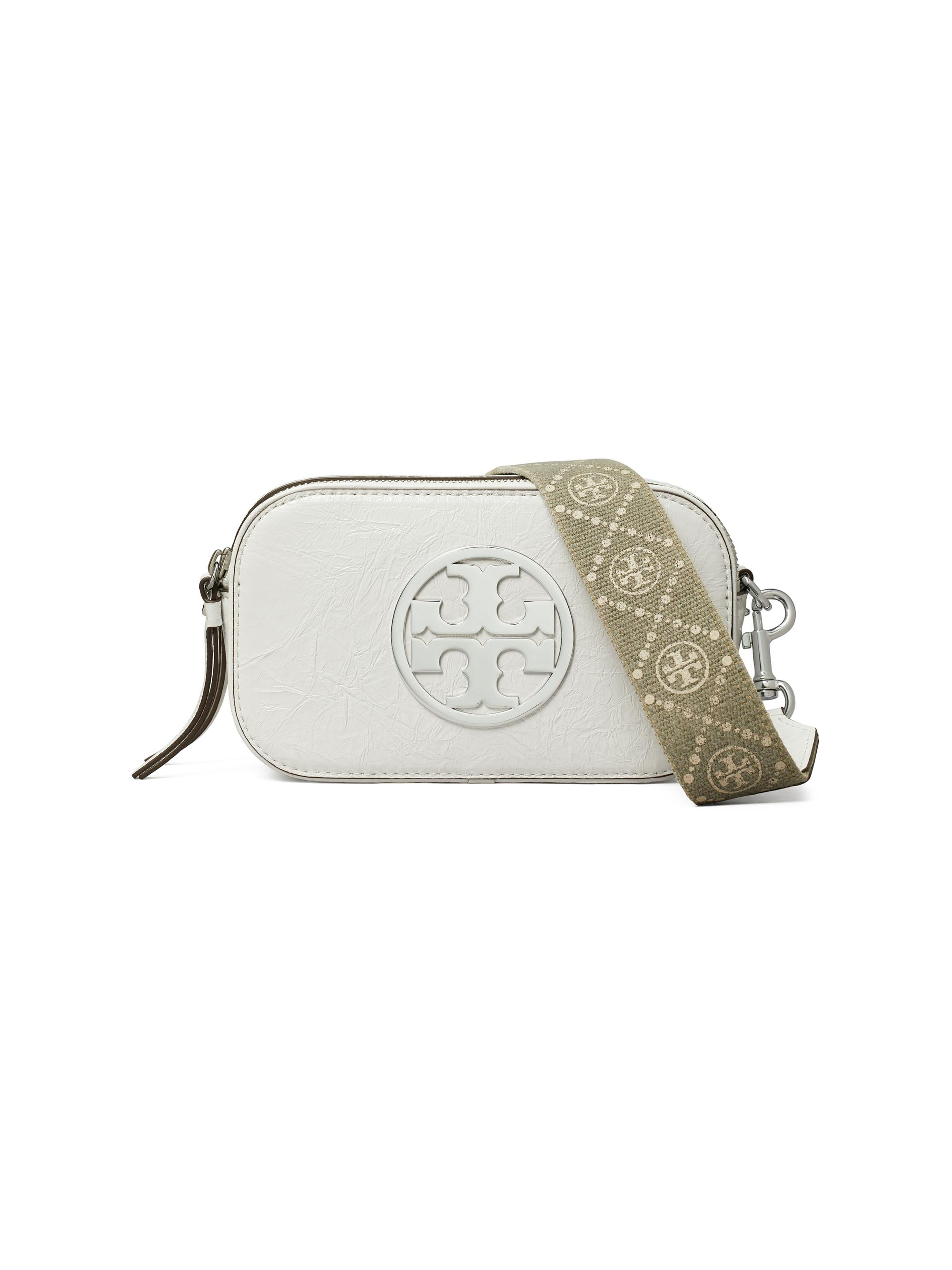 Tory Burch Women's Miller Mini Crinkle Leather Crossbody Bag - Blanc