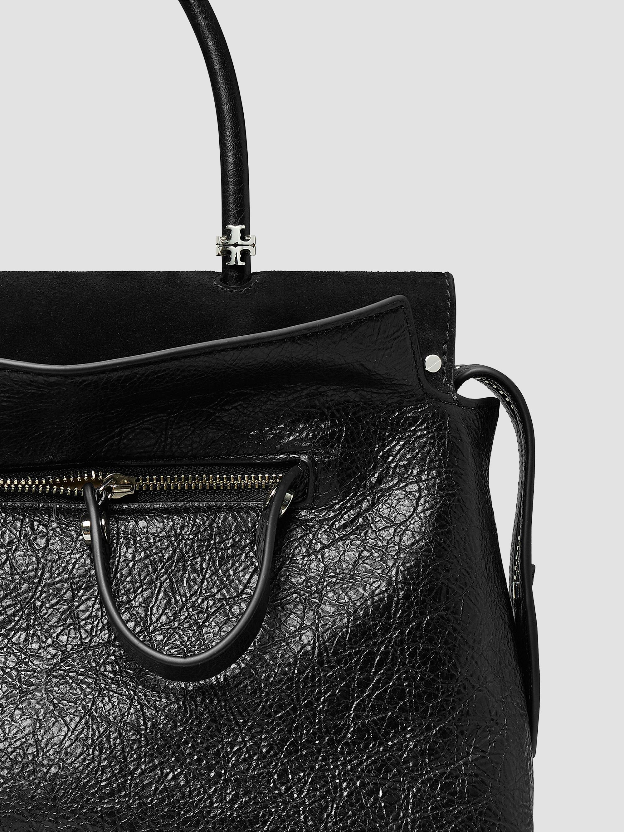 Tory Burch Mercer Distressed Leather Top Handle Satchel | Saks