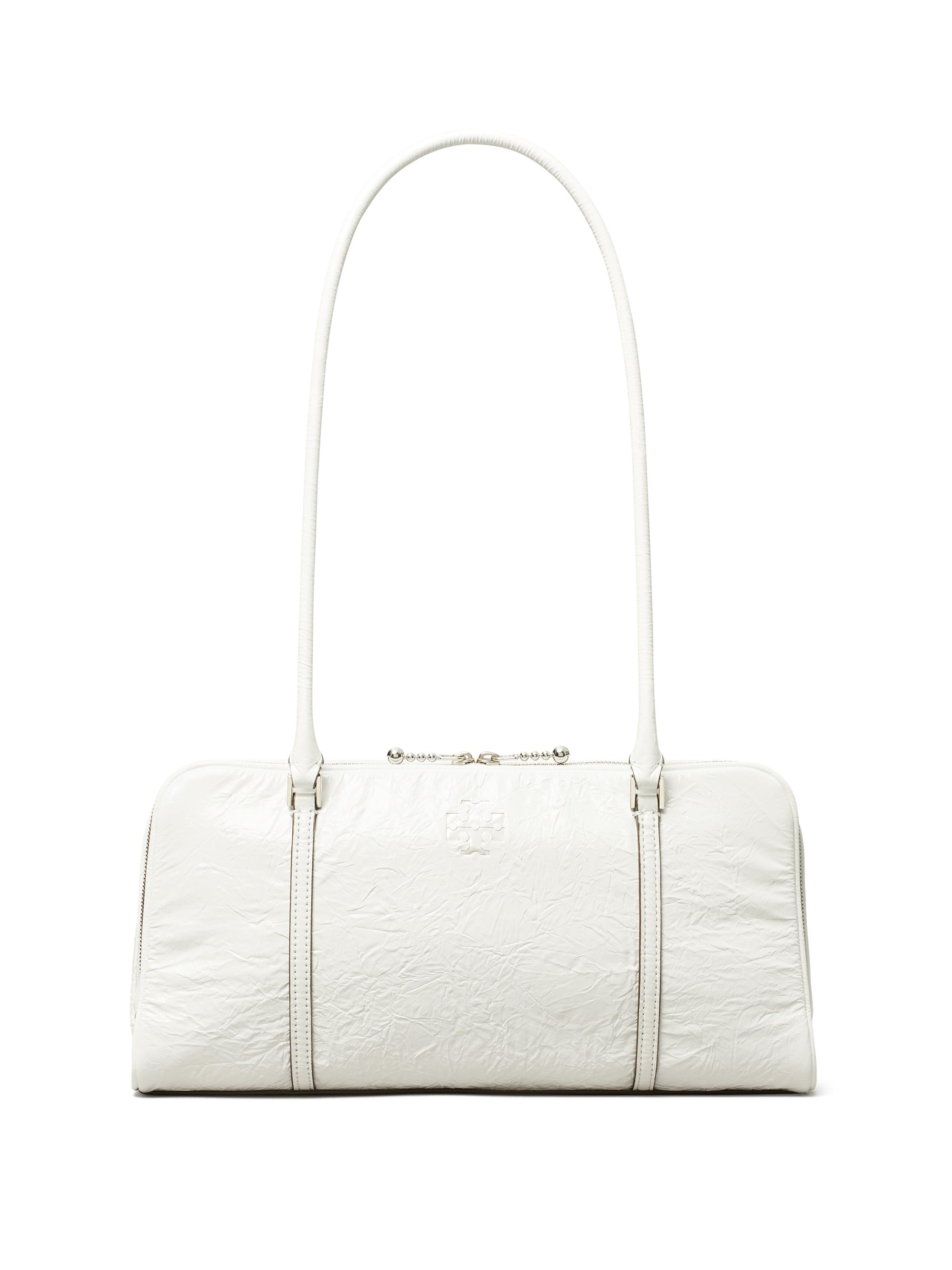 Tory Burch Women's Marshmallow  Crinkle Leather Bag - White
