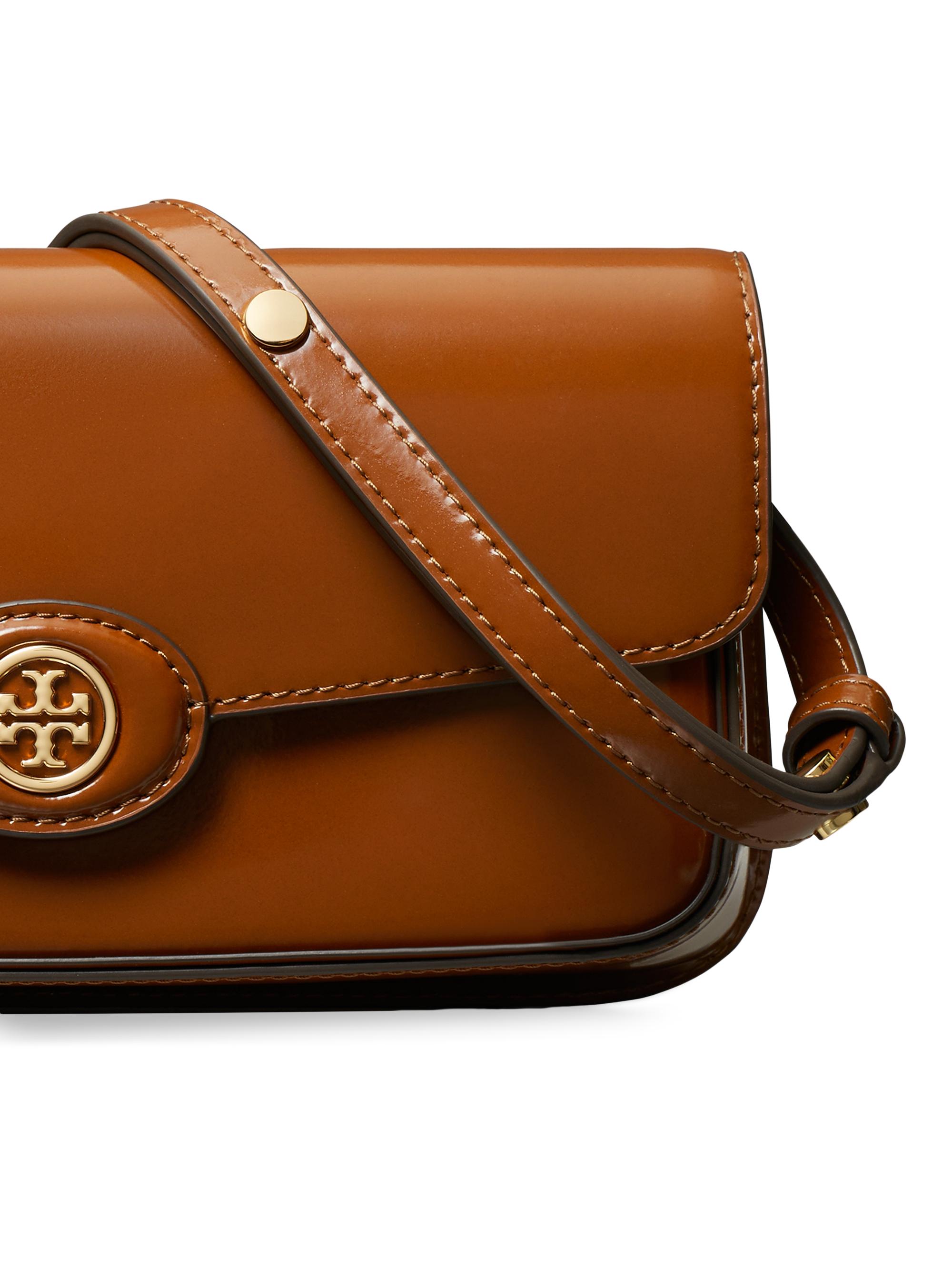 Tory Burch Robinson Spazzolato Leather Crossbody Bag | Saks Fifth