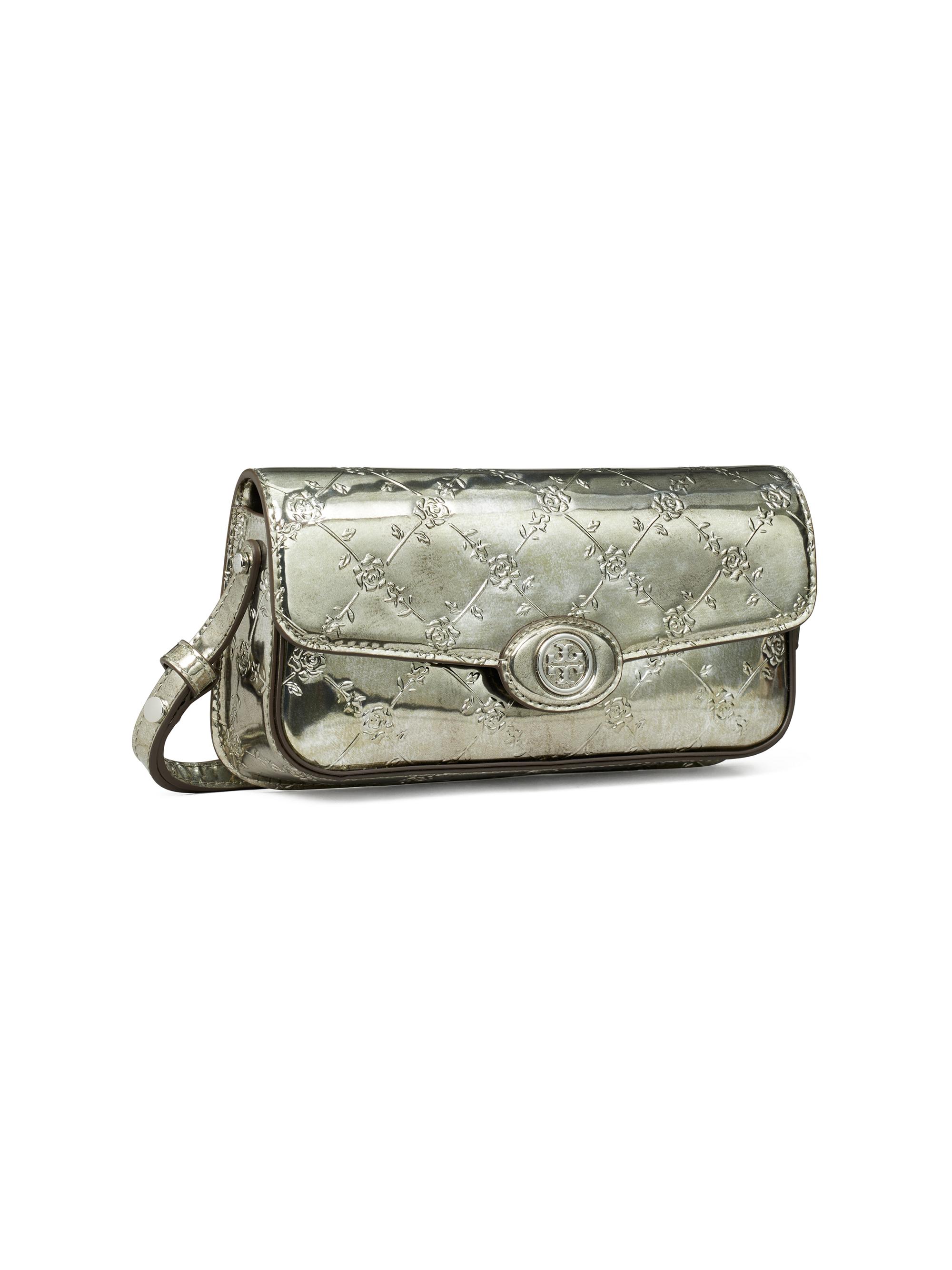 Modamoda De Leather Shoulder Bag - Floral Pattern Crossbody Purse Small 7x7 Inch