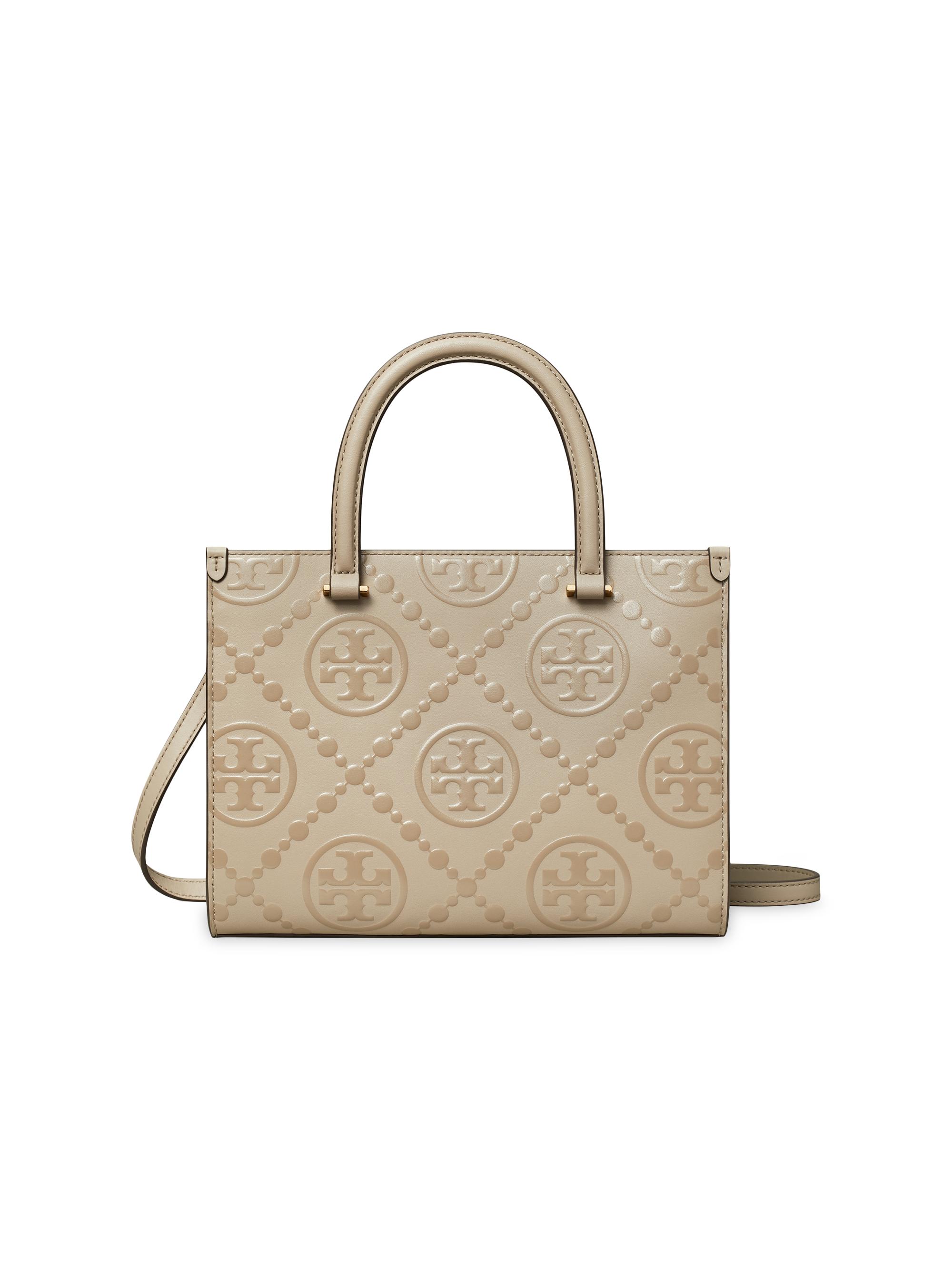 Tory Burch Women's T Monogram Embossed Leather Tote Bag - Fresh Clay