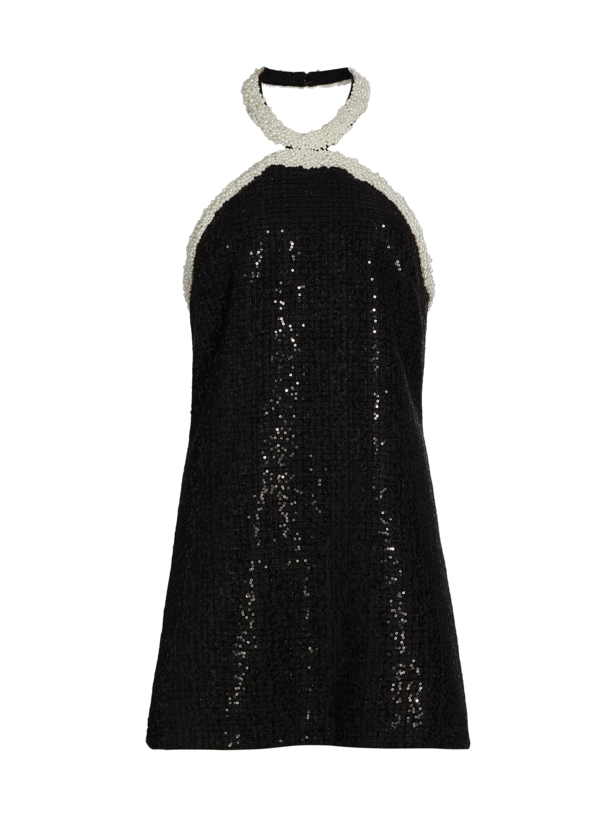 blue dress for baby girl Self-Portrait - Black Rhinestone Mesh Cut Out Mini Dress