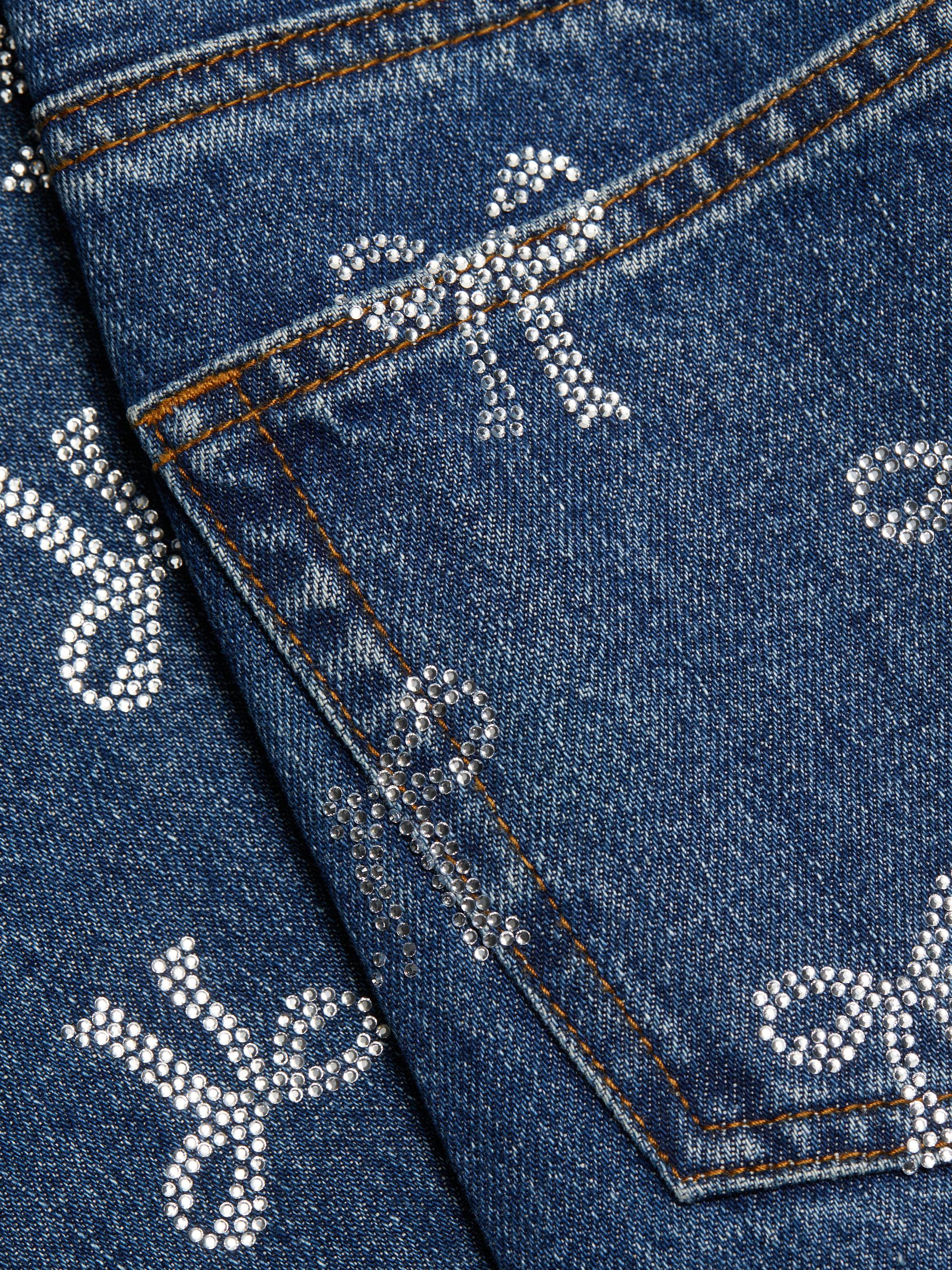 ぴょんneith. Huge Ribbon Crushed Denim SS06 Number Nine Painted D-ring Crying Heart Pain Denim