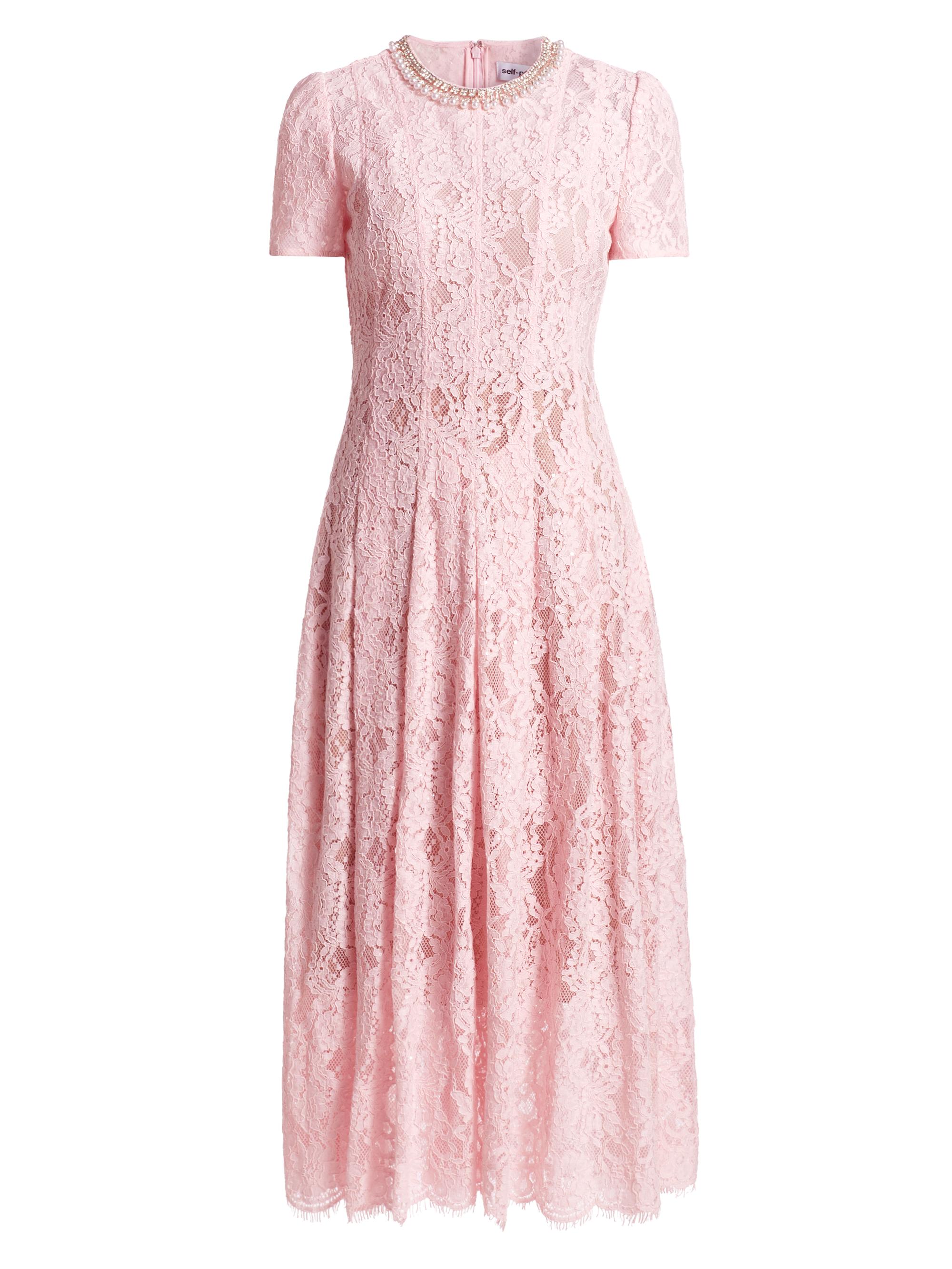 Self-Portrait Sequined Floral Lace Midi-Dress | Saks Fifth Avenue
