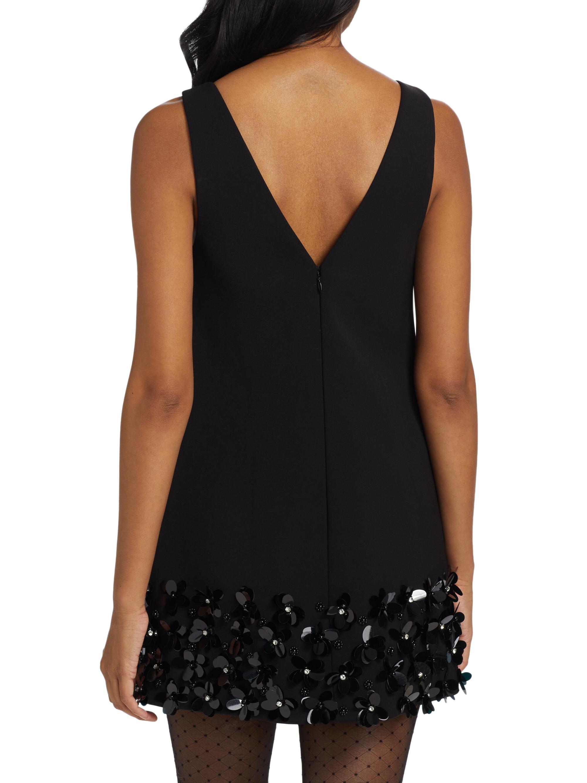 Sequined Crepe A-Line Minidress