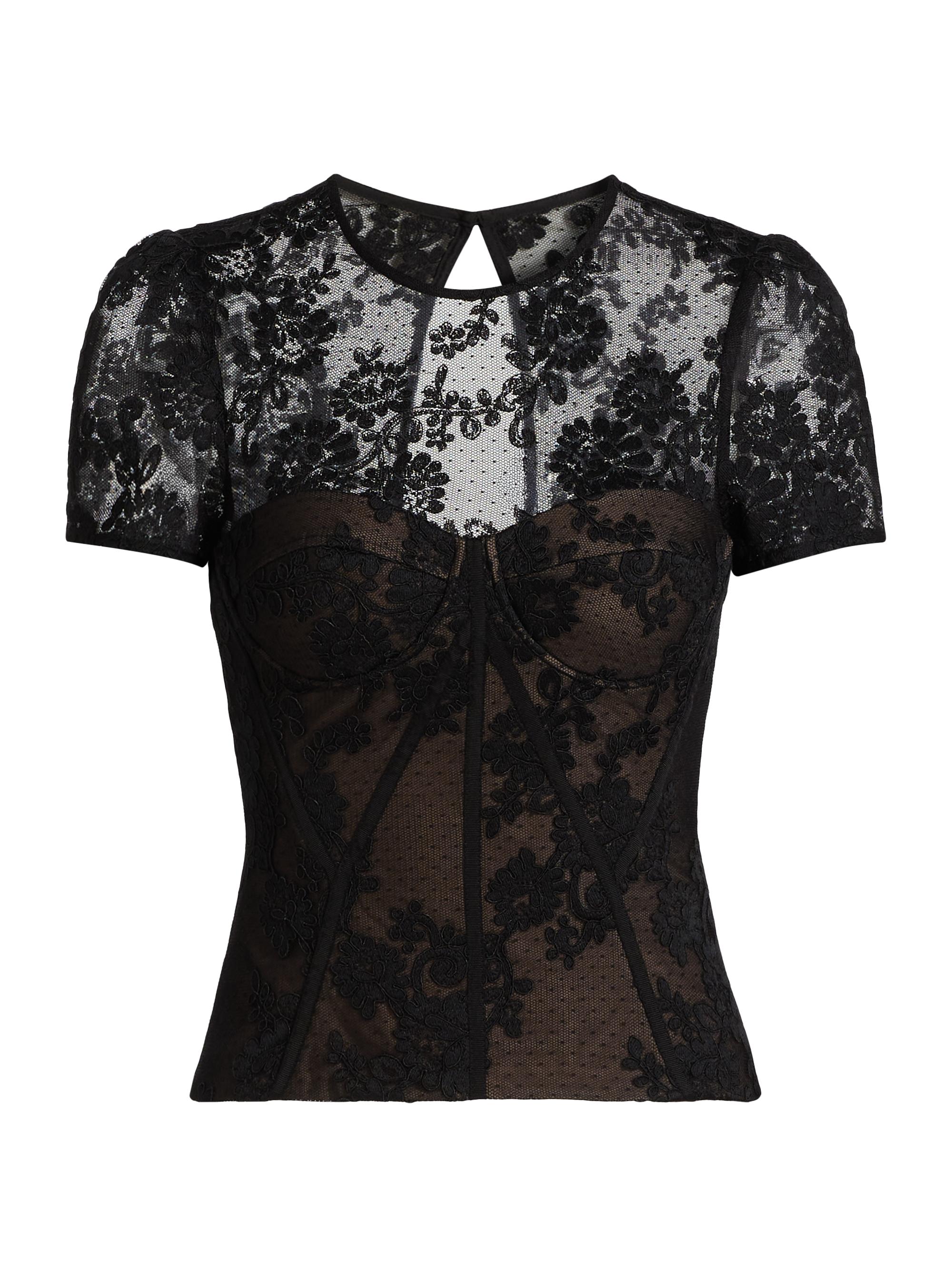 Self-Portrait Lace Bustier Top | Saks Fifth Avenue