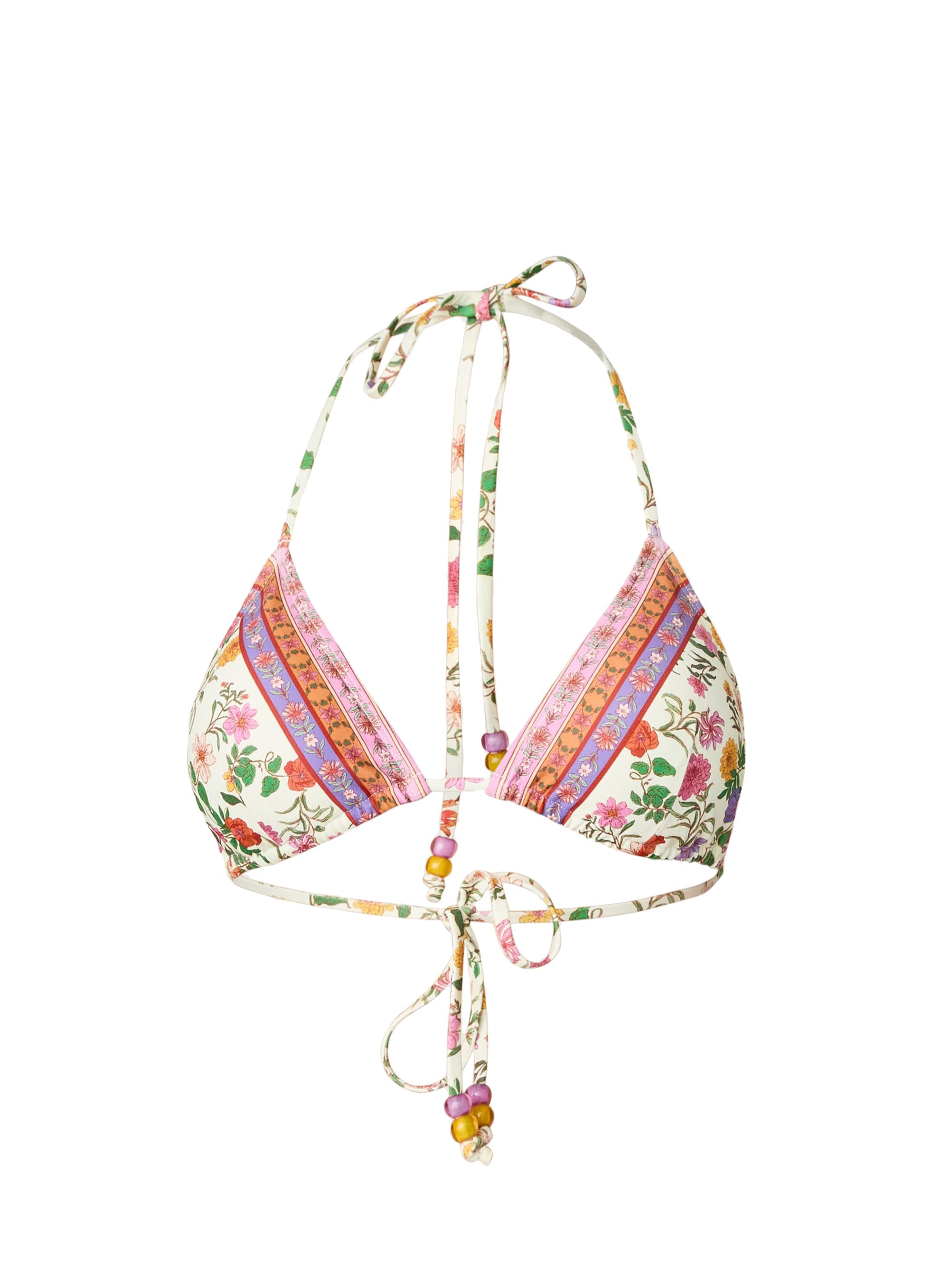 Shoshanna Women's Floral Triangle Bikini Top - Raspberry Multi
