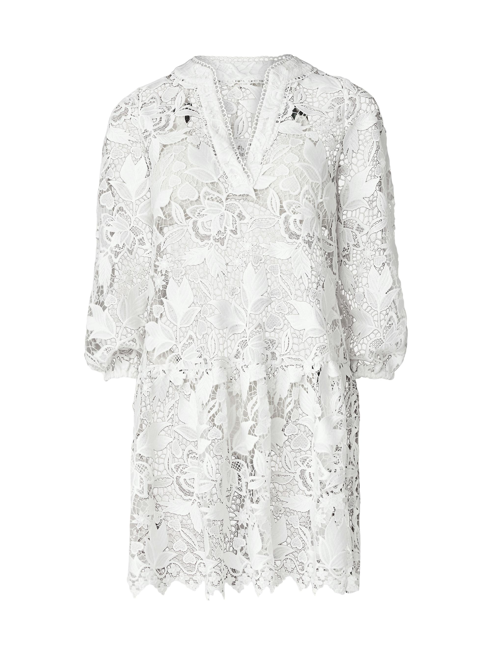 Shoshanna Women's Umbrella Guipure Lace Minidress - Optic White