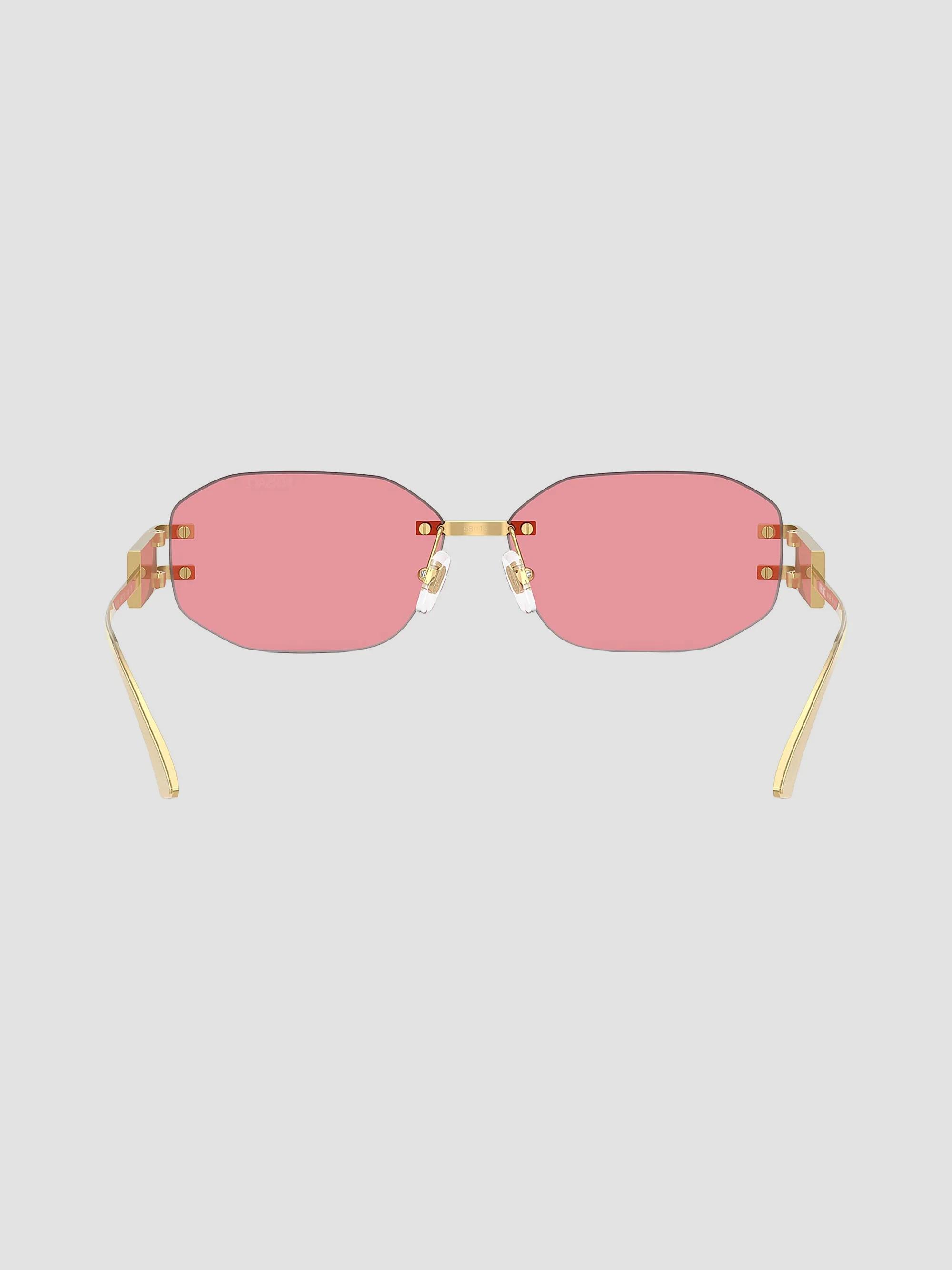 Versace Damier Plaque 58MM Oval Sunglasses | Saks Fifth Avenue display picture 3