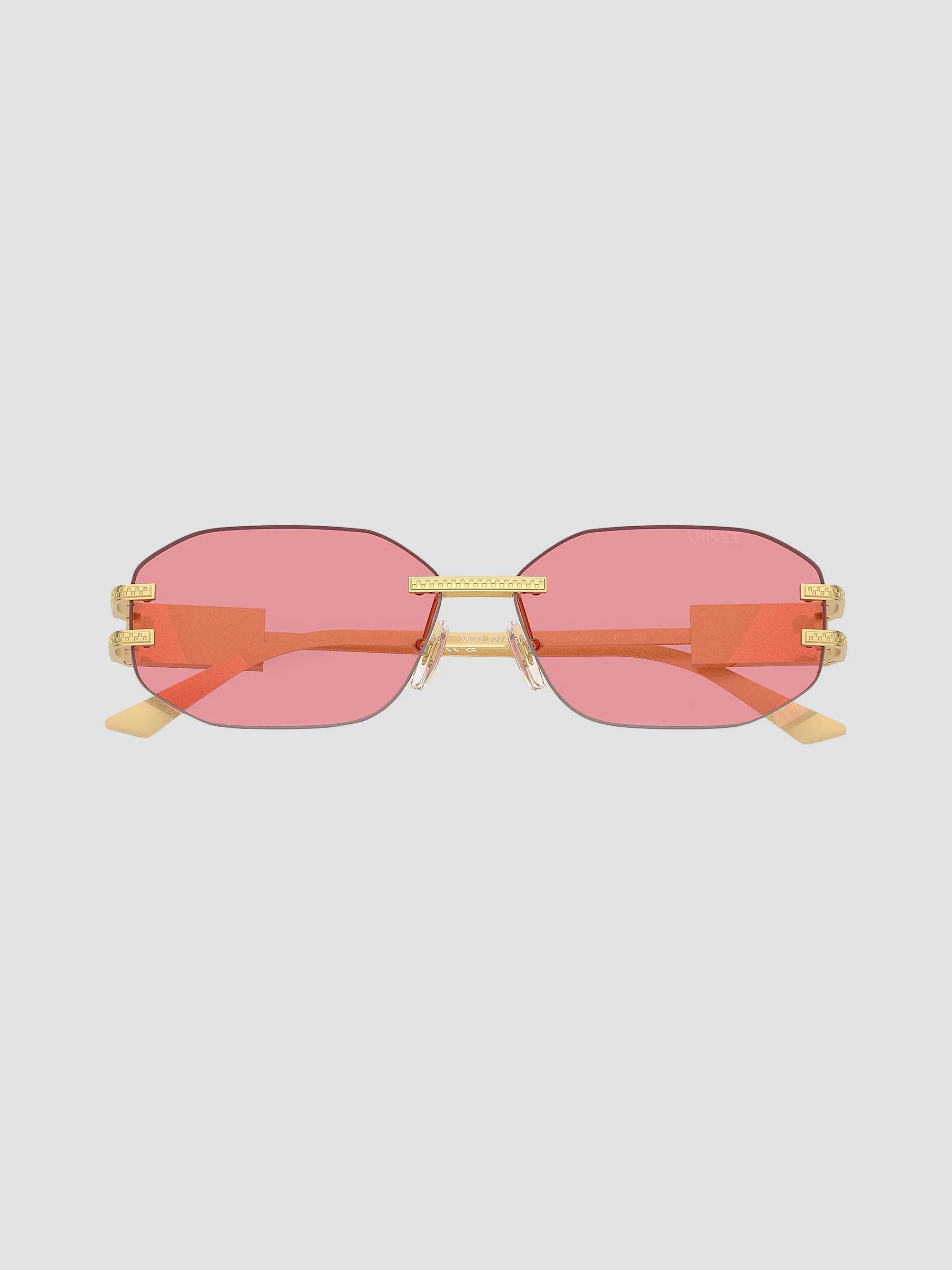 Versace Hot Pink Oval Logo-Accent Sunglasses Versace 0VE4466U Acetate Sunglasses - Pink | 0VE4466U  main image 2
