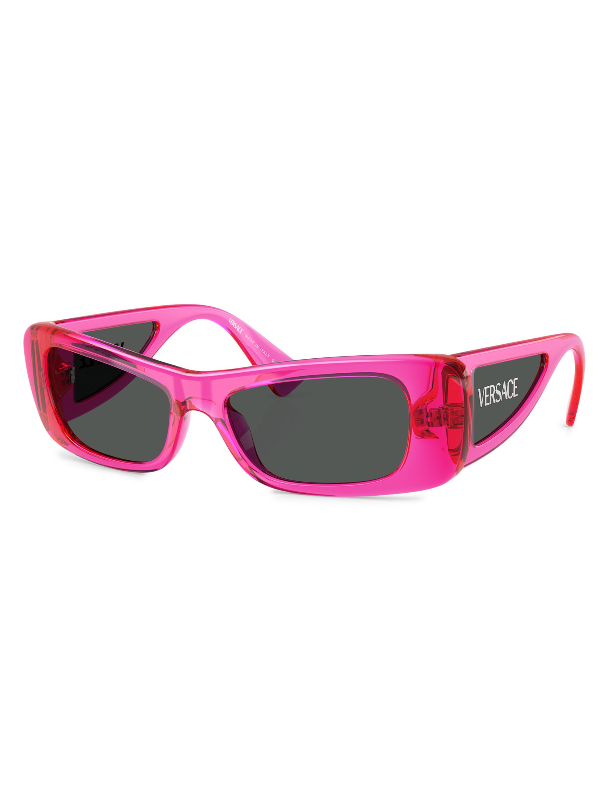 Versace Women's Lens Logo Pillow 54MM Sunglasses - Fuschia Grey