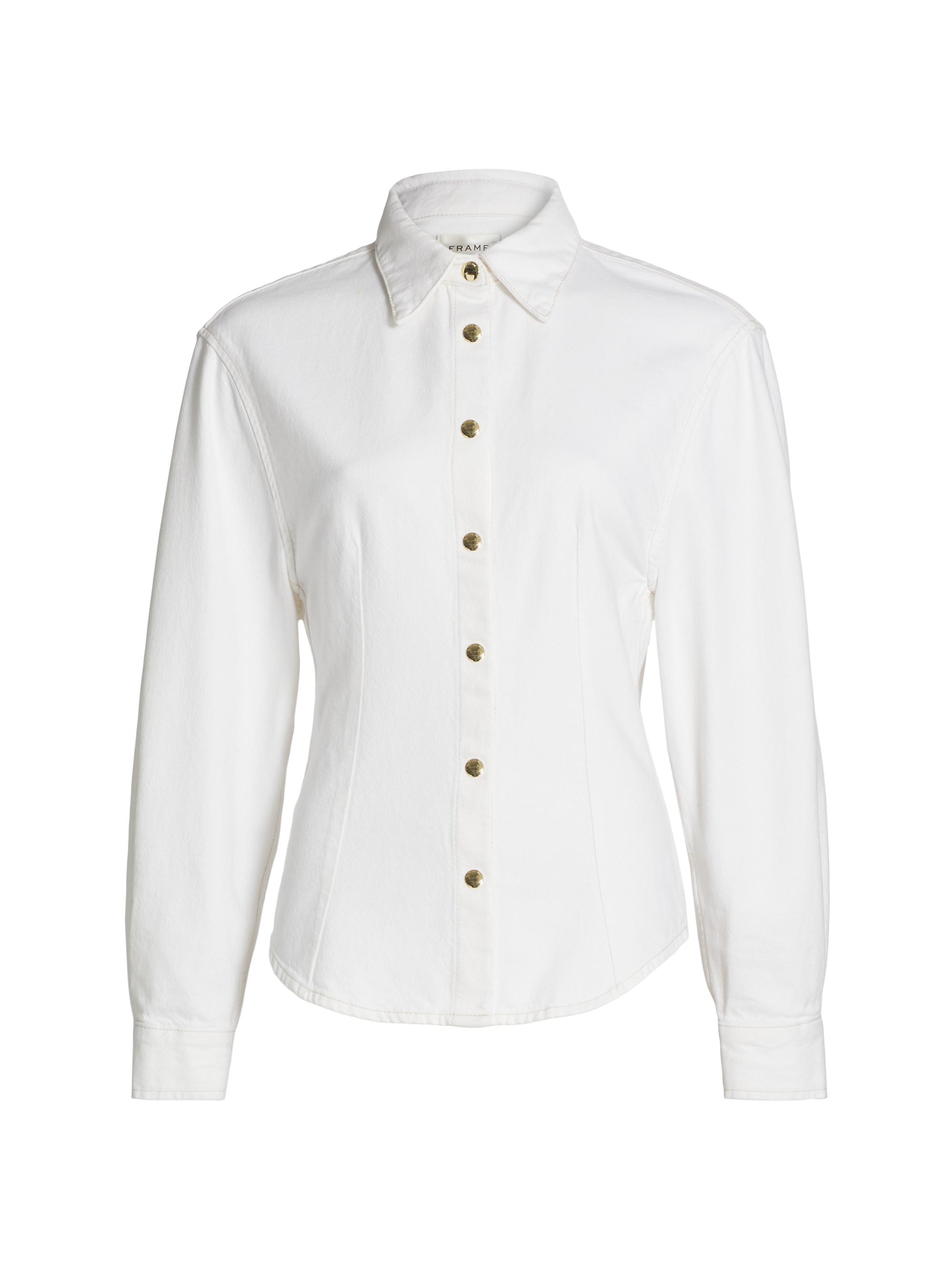 FRAME Women's Sculpted Cotton Shirt - Au Natural Clean