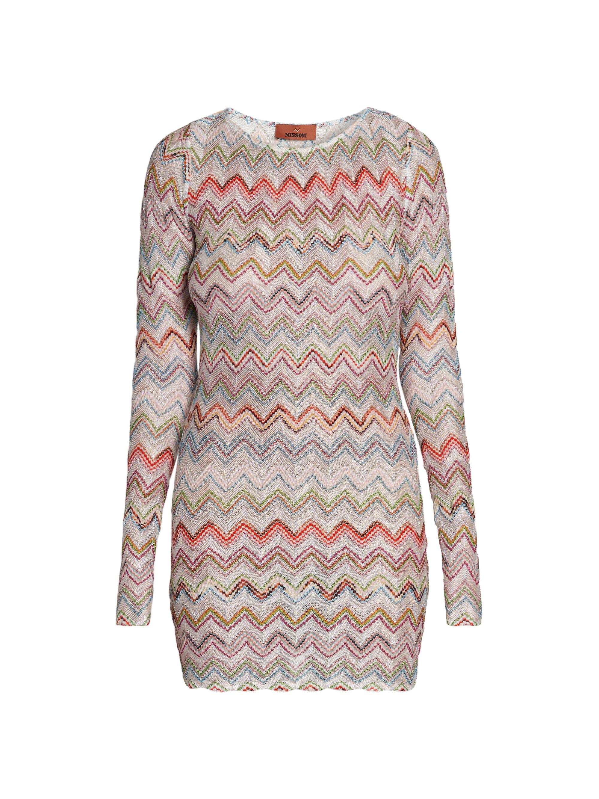 Missoni Women's Chevron Knit Body-Con Minidress - Multicolor White Base