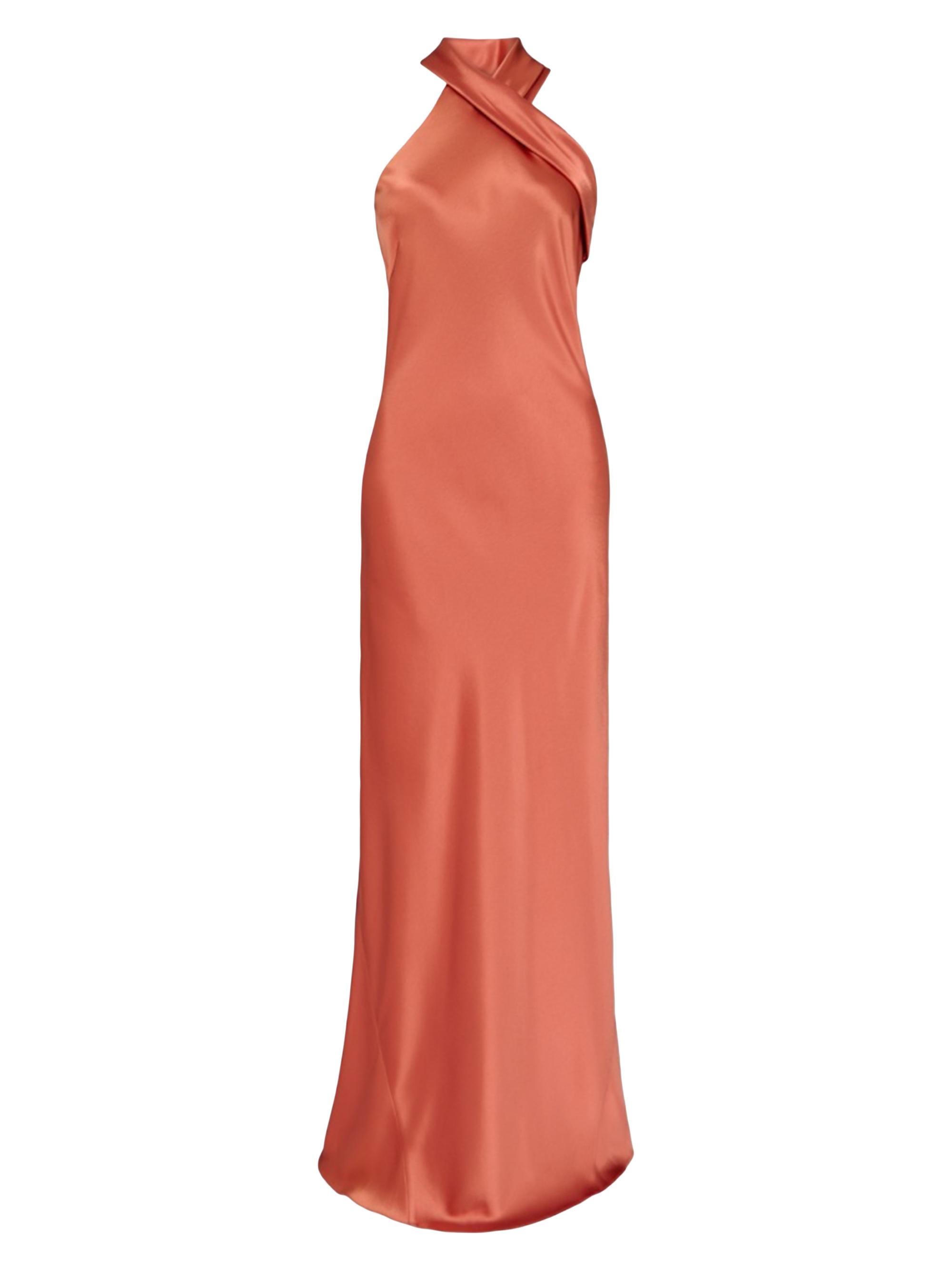 Galvan London Women's Pandora Halter Column Gown - Cinnamon